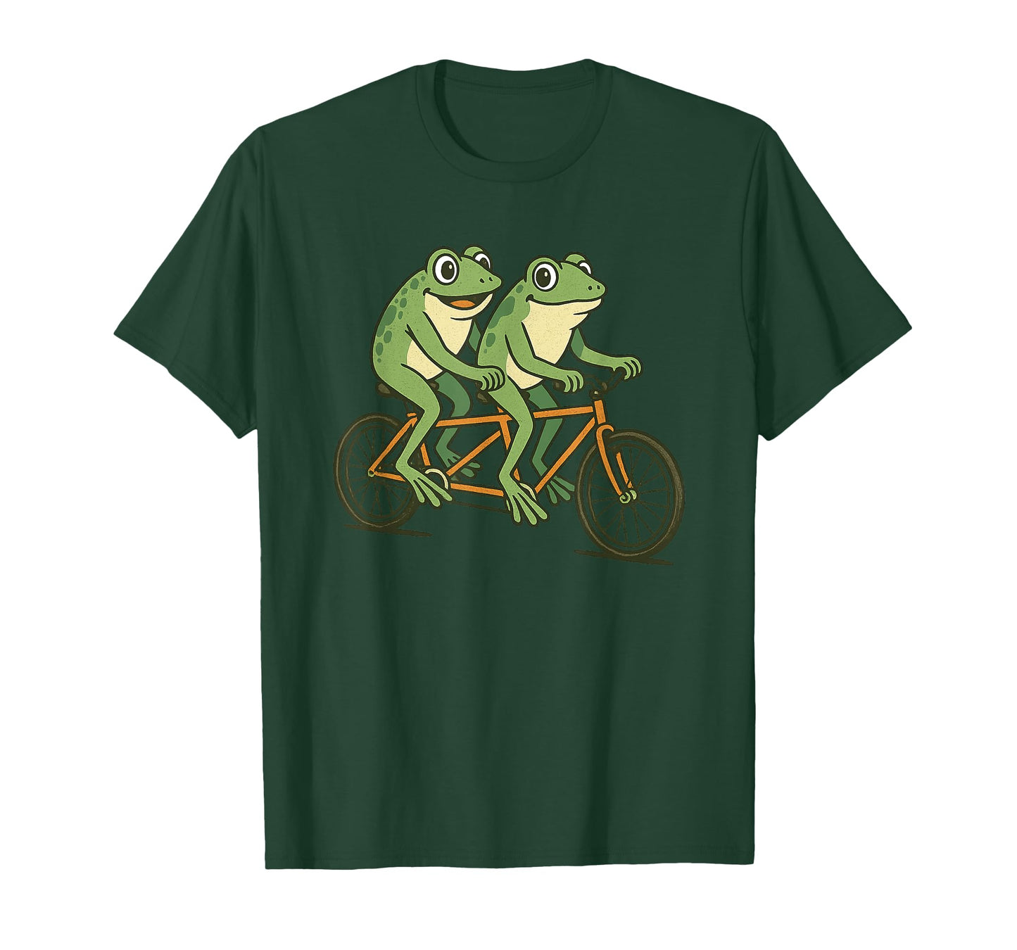 Pretty Frogs with Tandem Bike for Summer and Bicycle Lovers T-Shirt