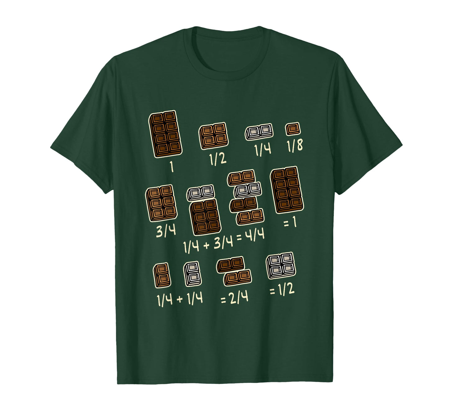 Gifts for Teachers and Students Funny Math Apparel Chocolate Quick Maths Fraction Fractions Dear Math Teachers Unisex-Kids T-Shirt