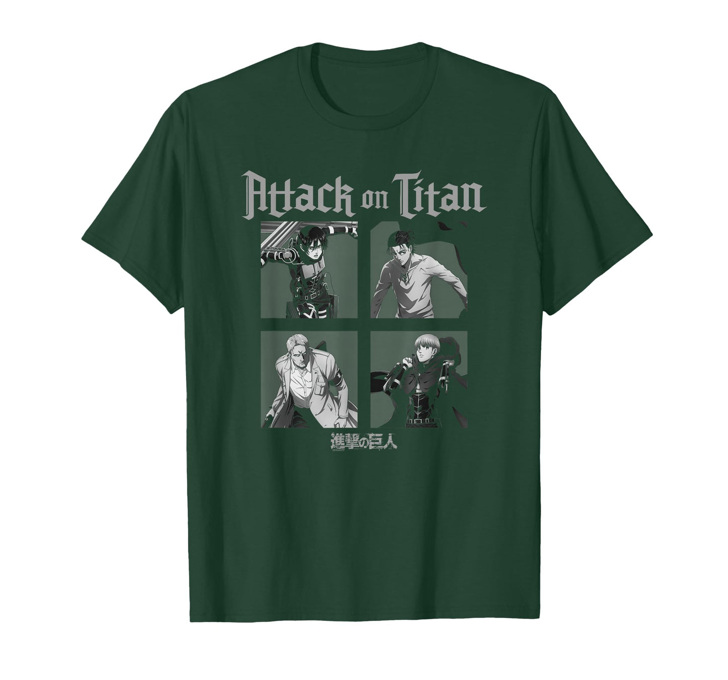 Attack on Titan Season 4 Character Portrait Squares Anime T-Shirt
