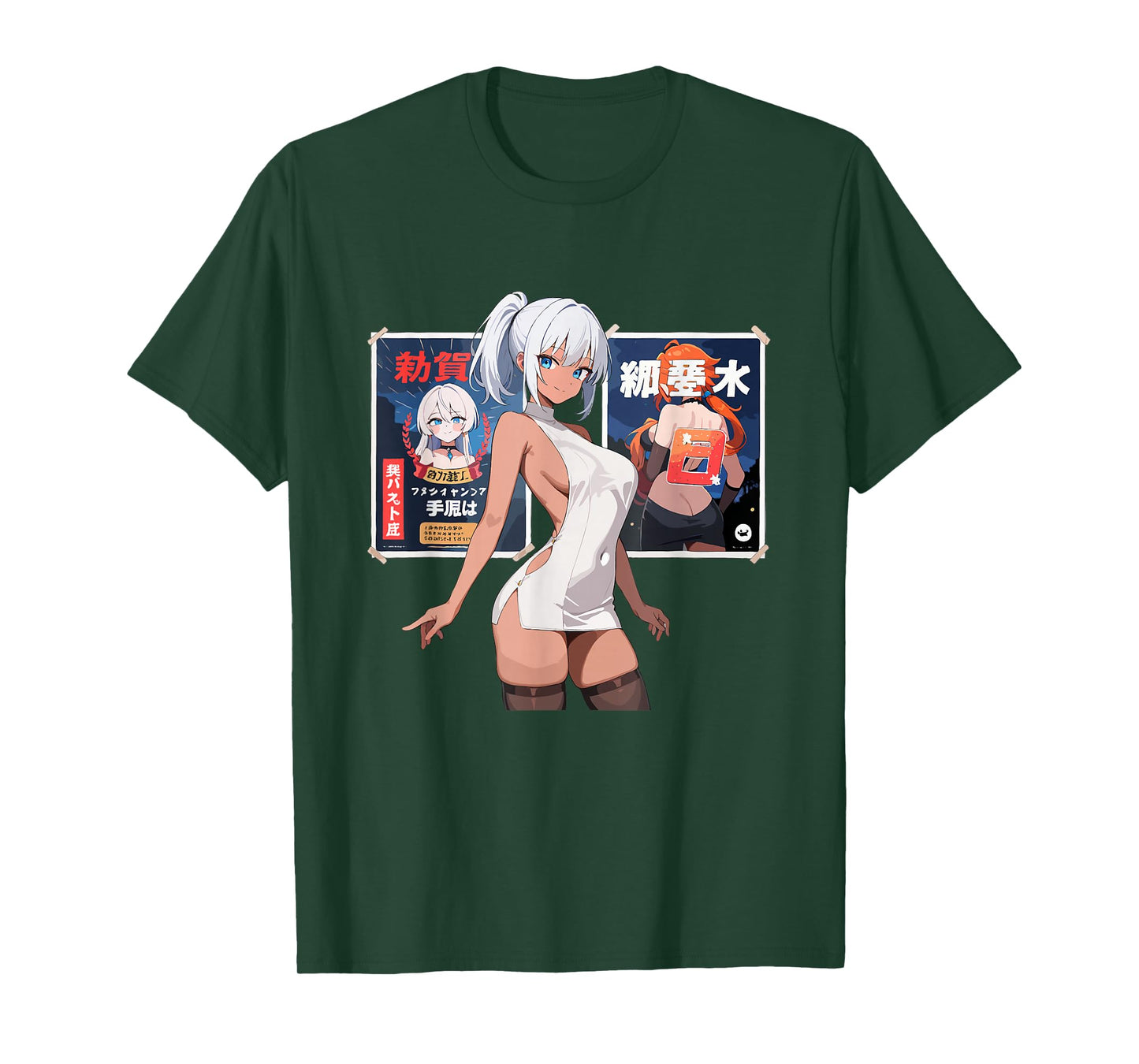 Sexy Waifu Anime Girl Dress Japanese Art Style T-Shirt