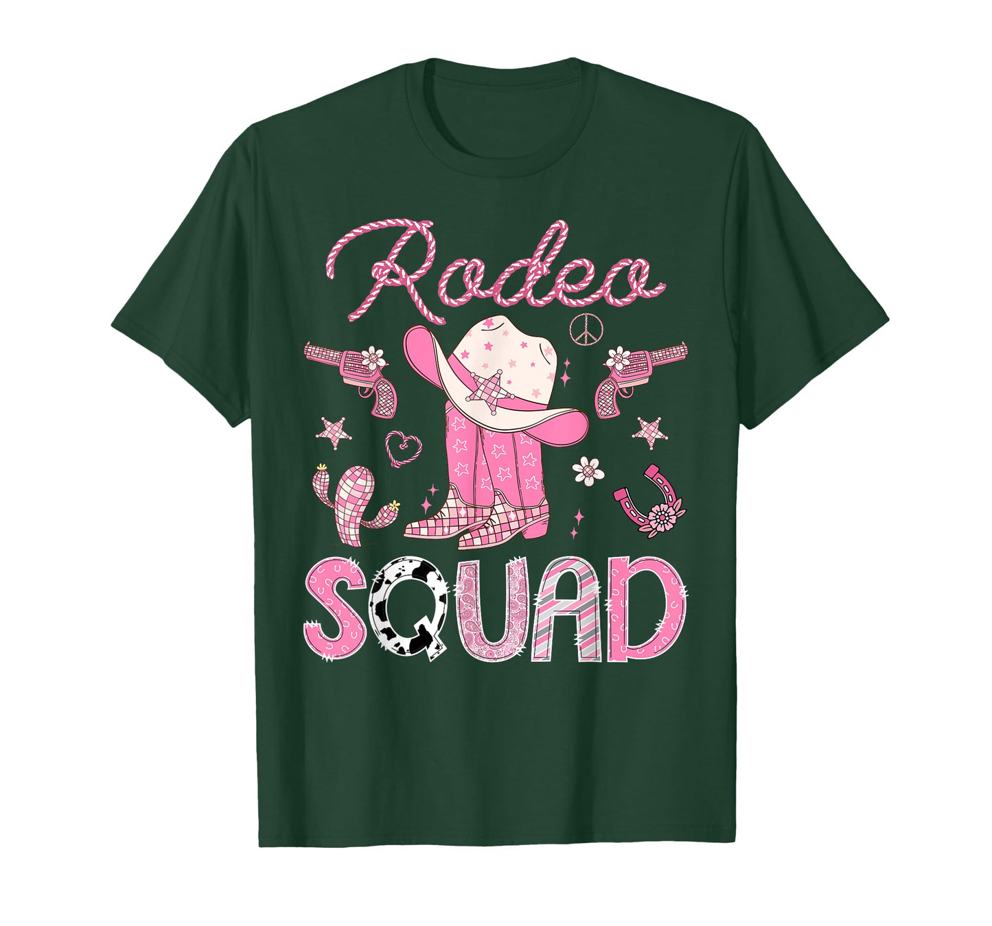 Rodeo Squad 1St Birthday Pink Boots Disco Cowgirl T-Shirt