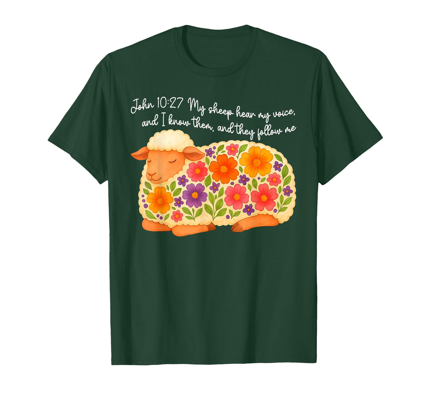 Cute Sheep Bible Verse, John 10:27: My Sheep Hear My Voice T-Shirt