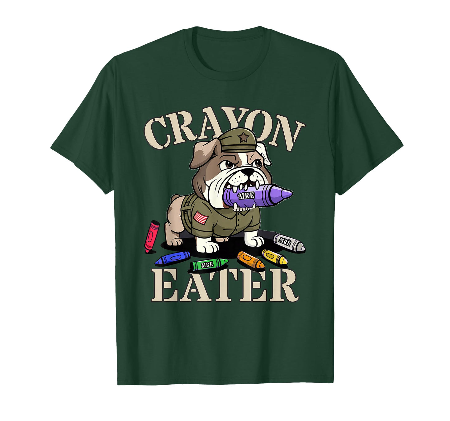 Sarcastic Crayon Eater Bulldog Officer Squad Military Corps T-Shirt