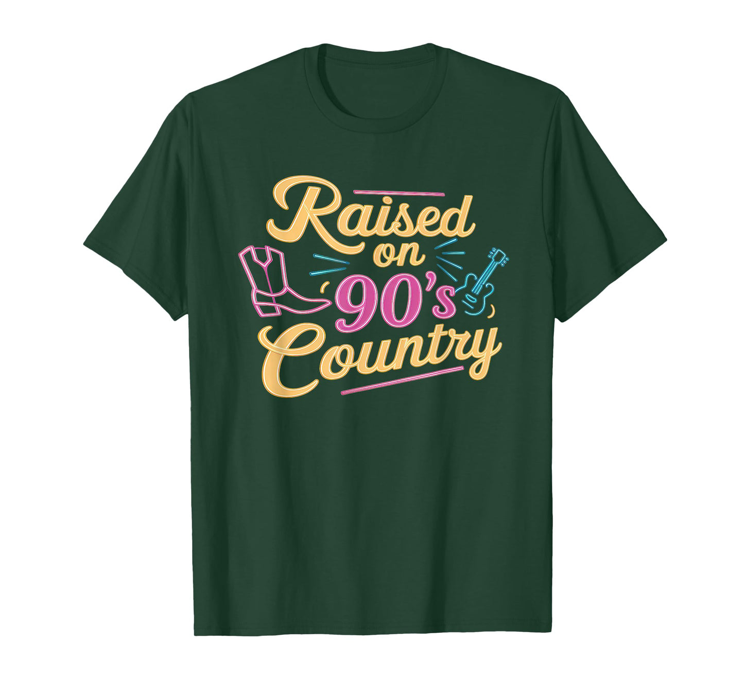 Raised on 90s Country Shirt Womens Music Cowgirl Cowboy T-Shirt