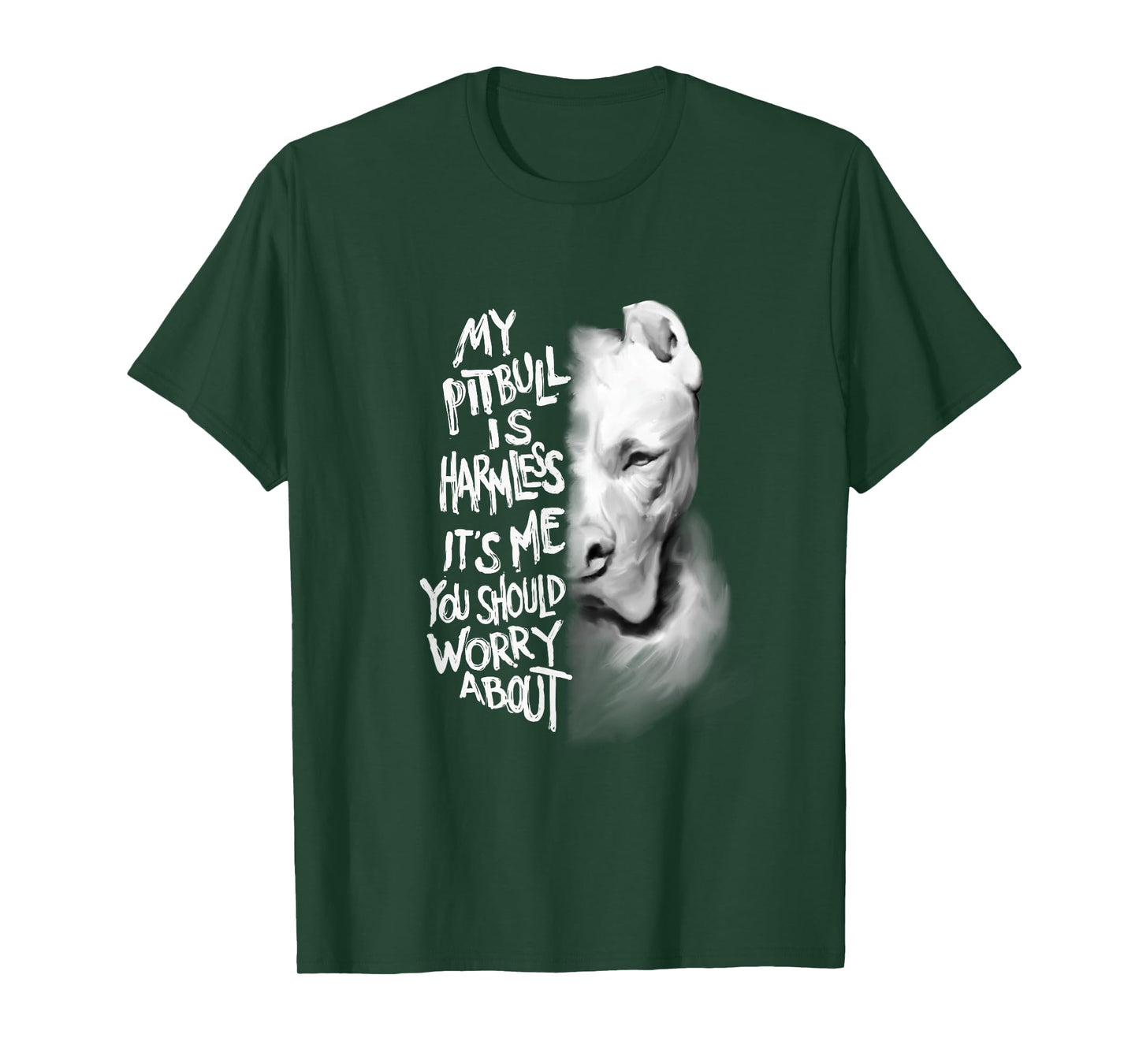 My Pitbull is Harmless Quote Dog Items Owner T-Shirt Small