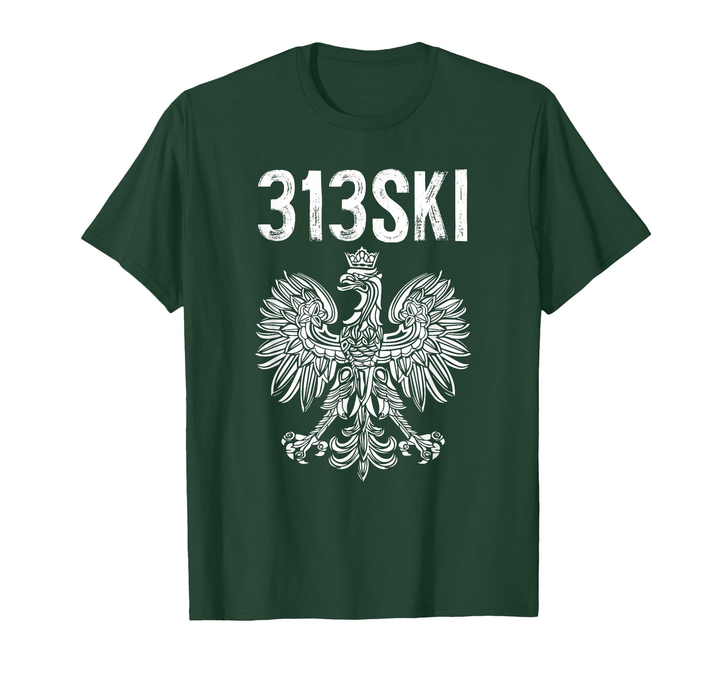313SKI Detroit Michigan Area Code 313 Polish Pride T-Shirt