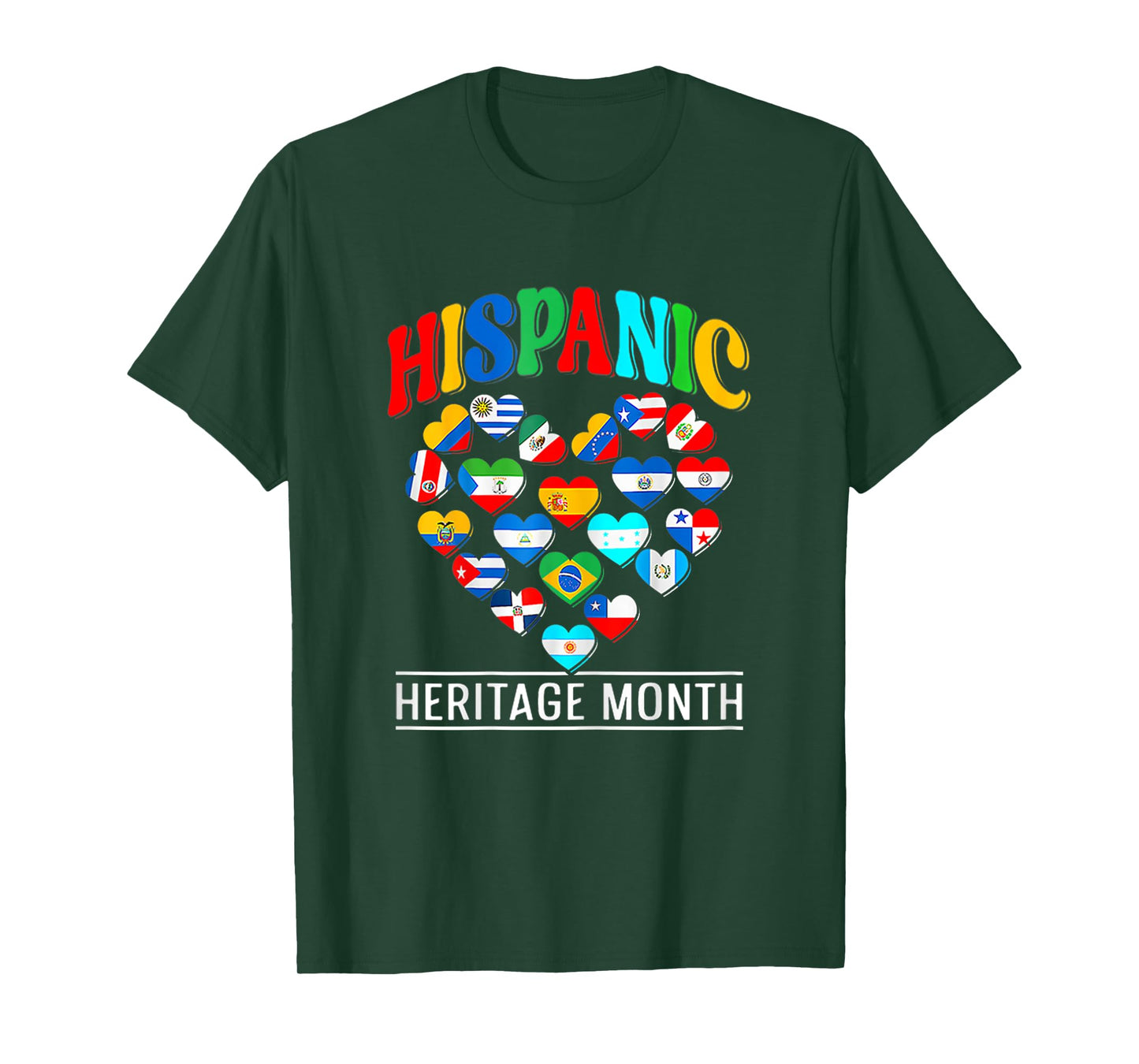 Happy National Hispanic Heritage Month All Countries Love T-Shirt