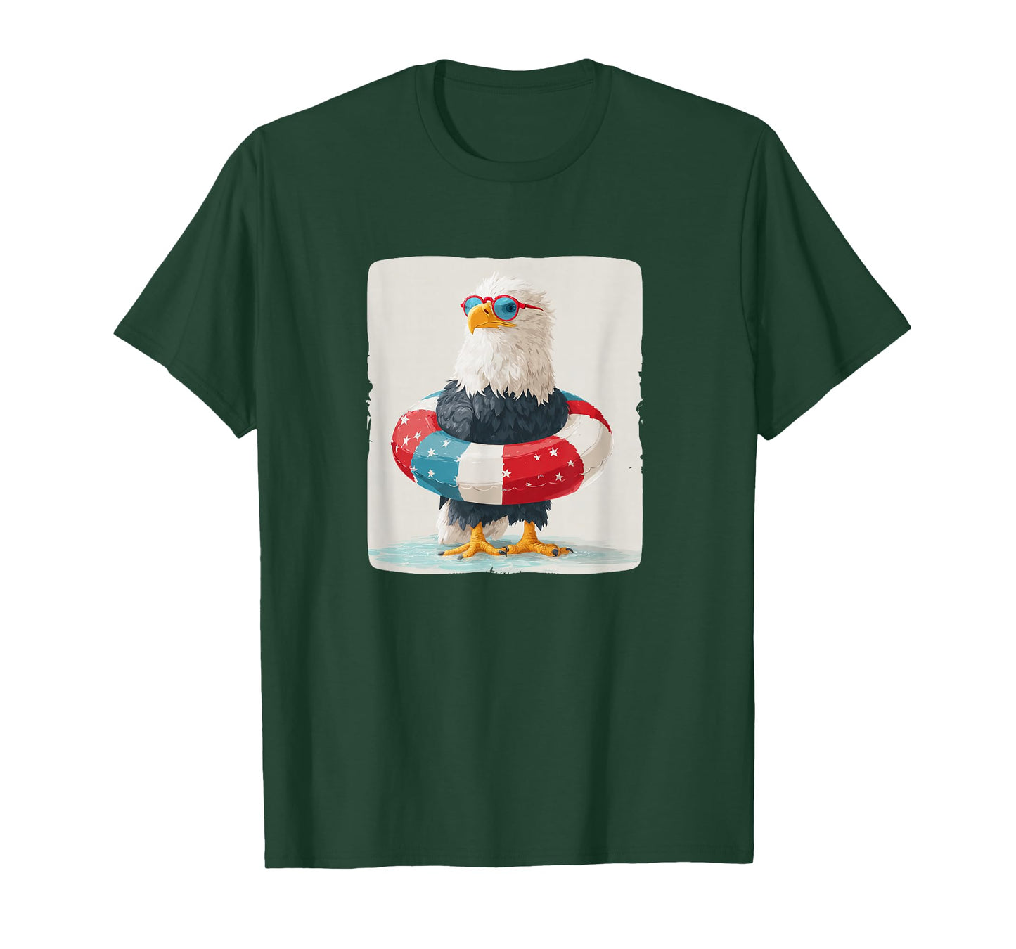 Awesome Holiday Look with This Pool Ring Eagle Costume T-Shirt