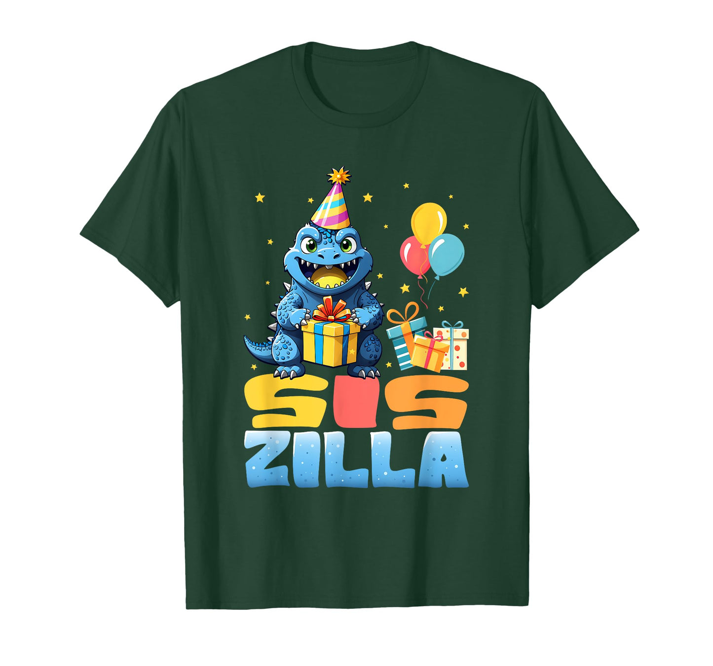 Siszilla Funny Monster Kaiju Family Matching Birthday Girls T-Shirt