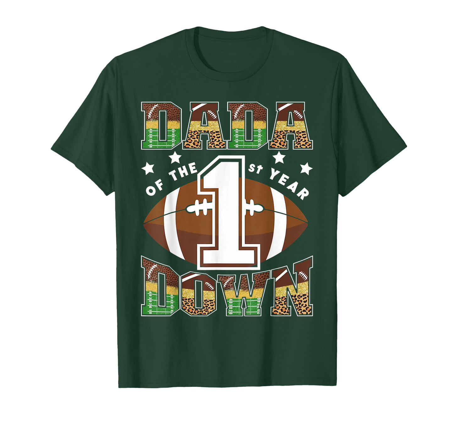 Dada Of The 1St Year Down Football First Birthday Boy T-Shirt