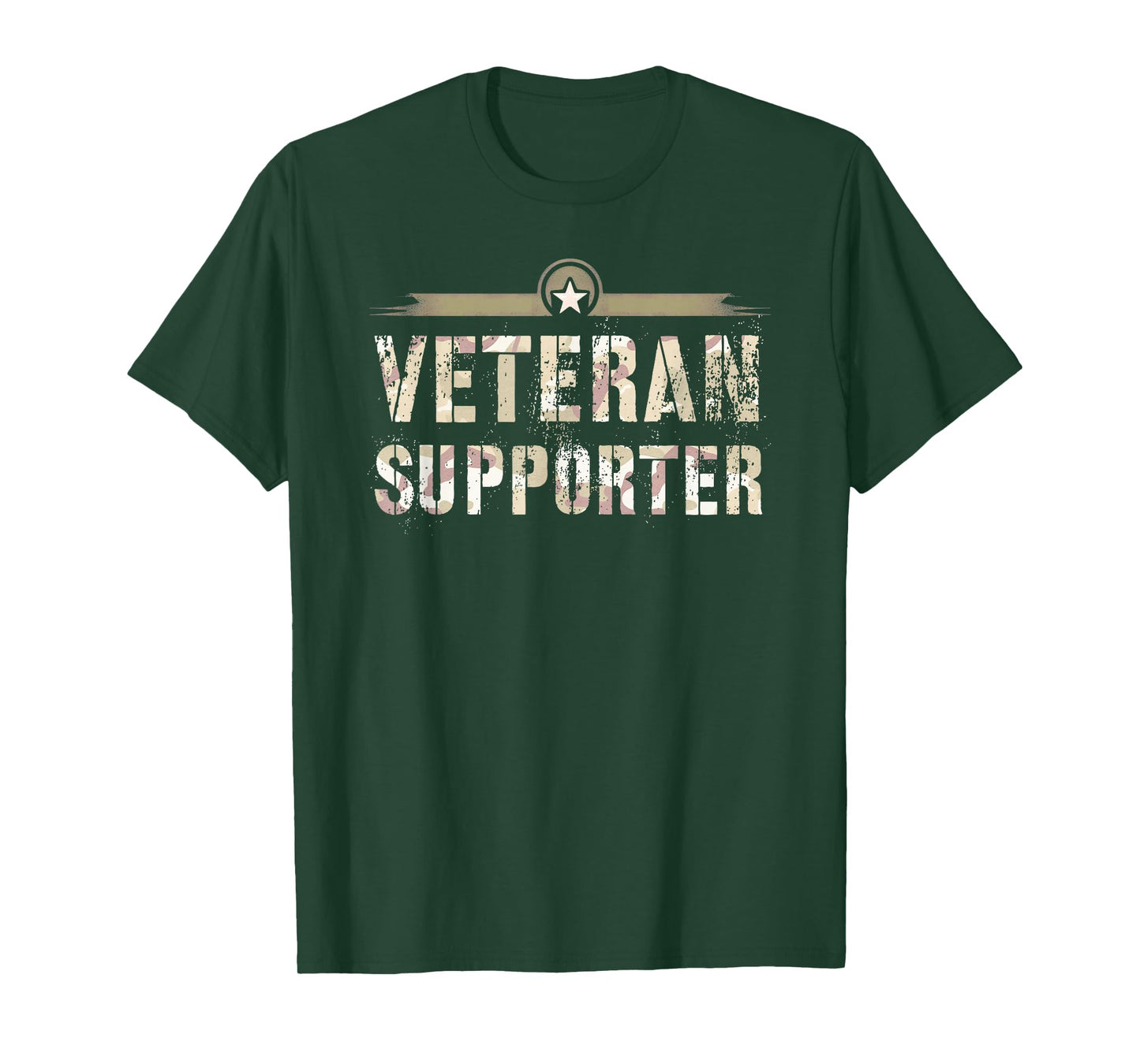 Heroes VETERAN SUPPORTER Proud Soldier Military Officer T-Shirt
