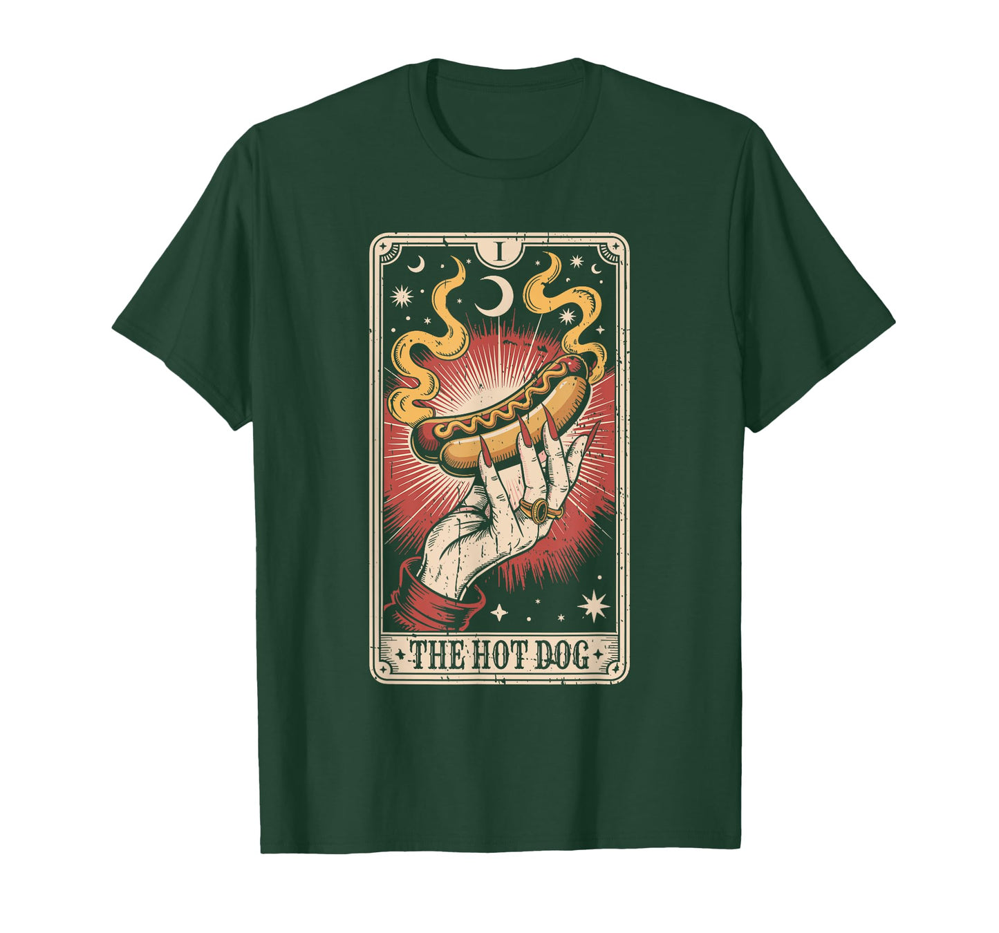 Hot Dog Tarot Card Hot Dog Wiener Lover T-Shirt