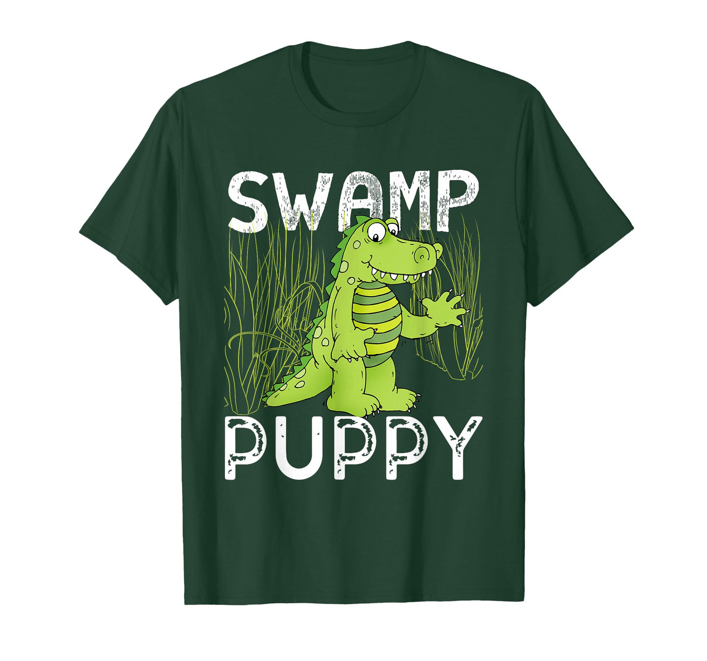 Quirky Swamp-Themed Alligator Everglades Swamp Puppies T-Shirt