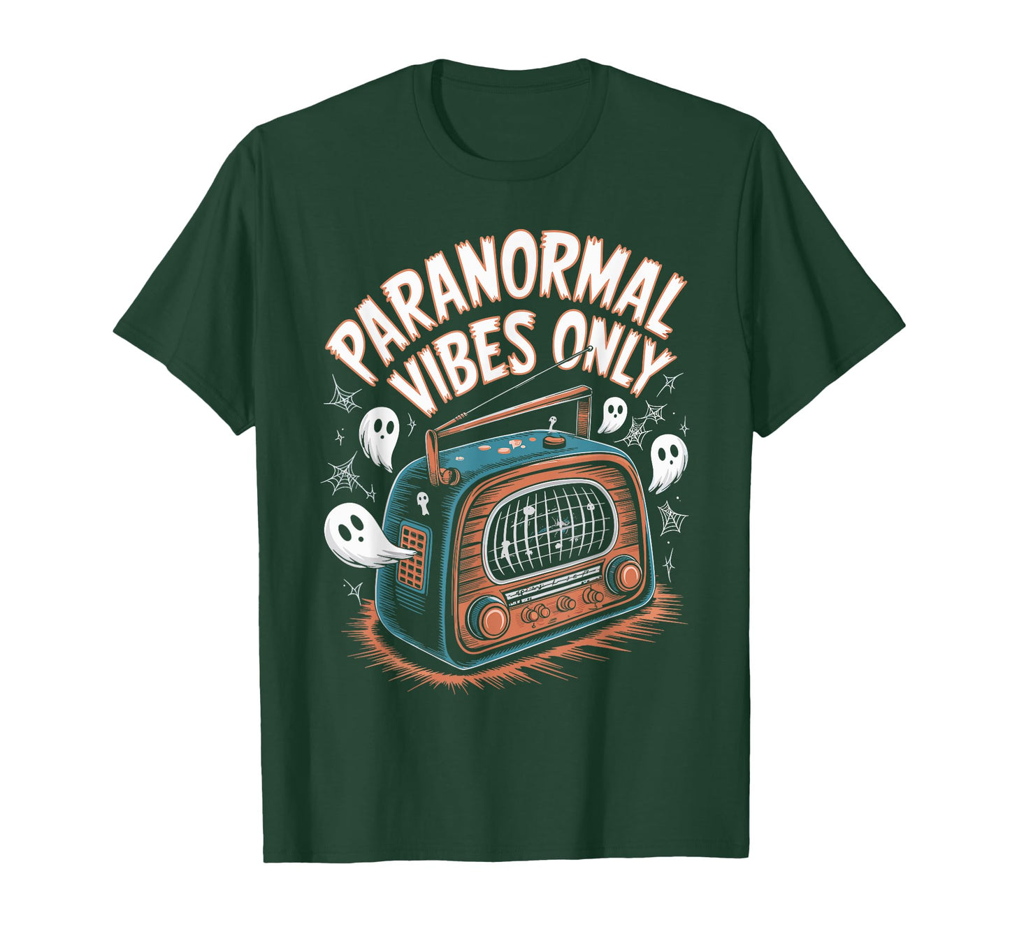 Paranormal Vibes Only Ghost Hunting Halloween T-Shirt