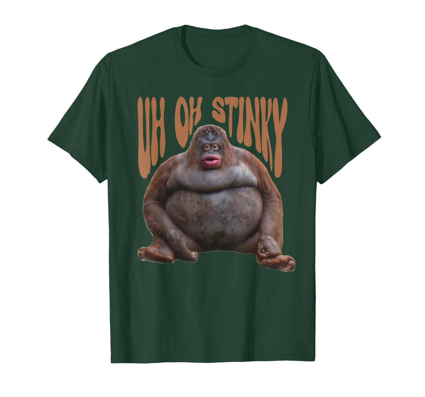 Funny Uh Oh Stinky Poop Tee Dank Memes Le Monkey Orangutan T-Shirt