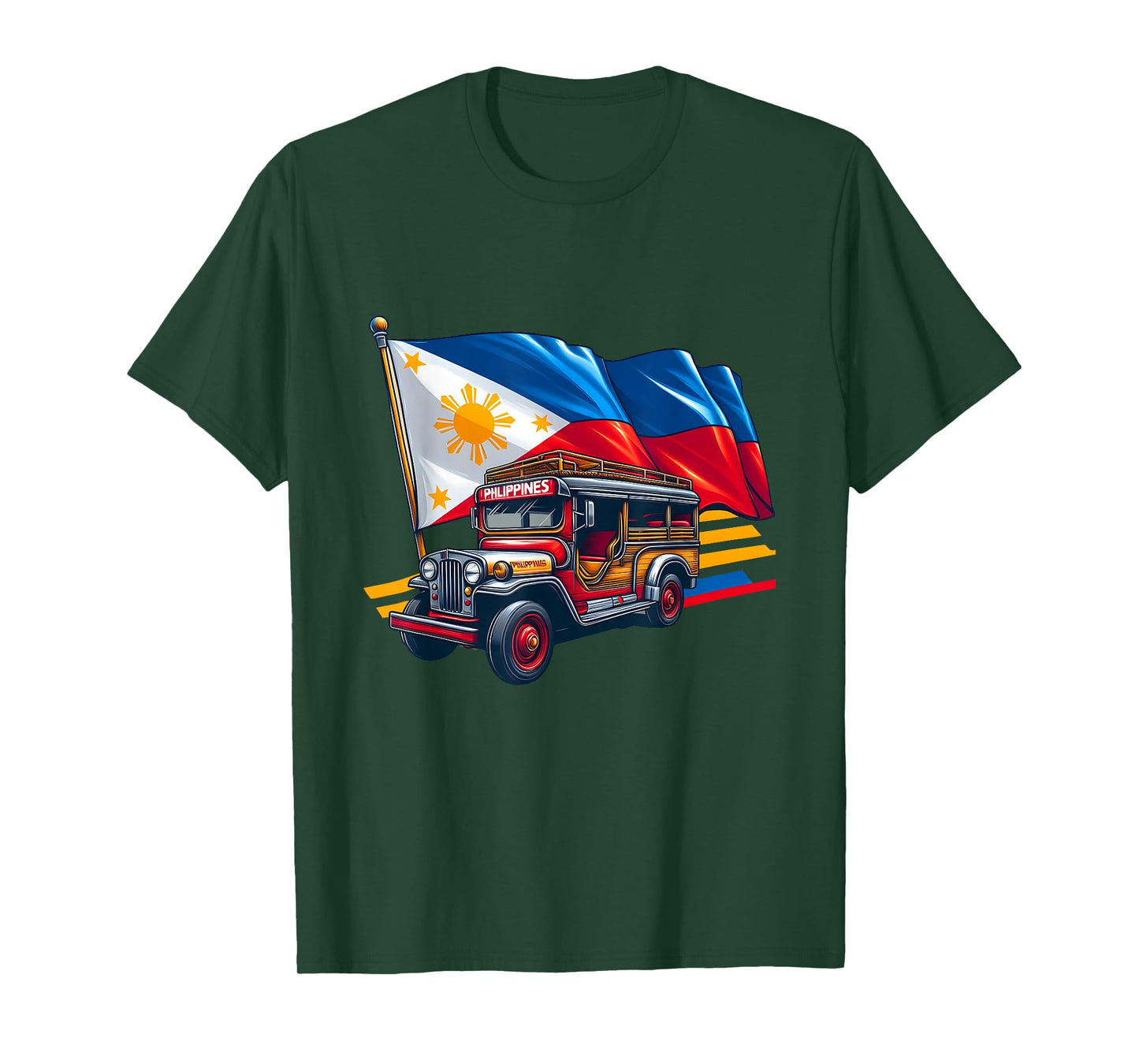 Philippines Flag Proud Filipino Souvenir Philippines Jeepney T-Shirt