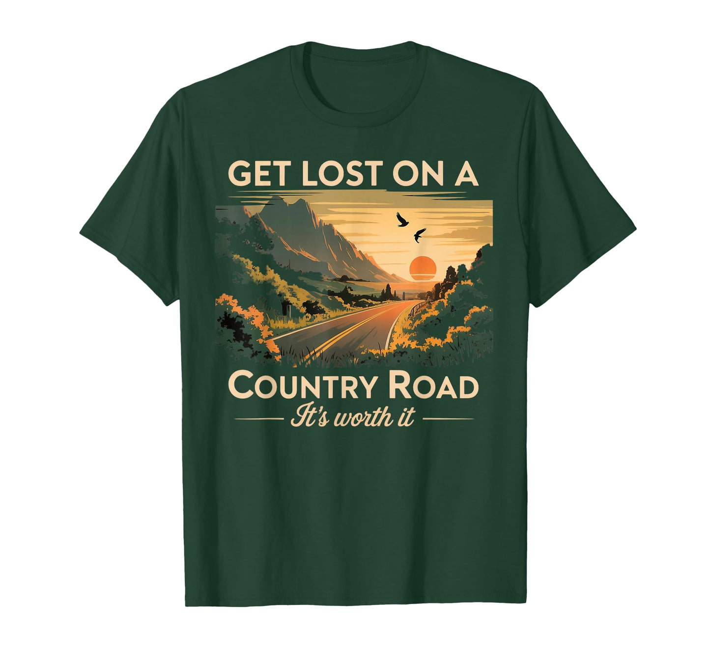 Lost On A Country Roads Mountain Vintage Country Roads T-Shirt