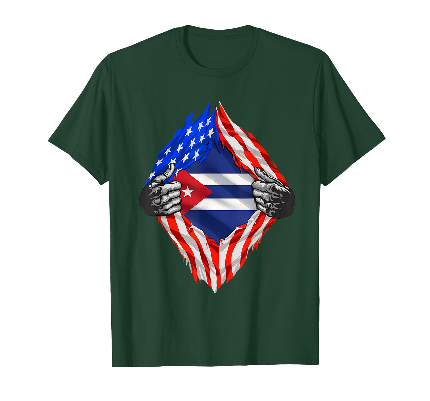Cuba Shirt American Cuban Flag Hispanic Pride Cubans Roots T-Shirt