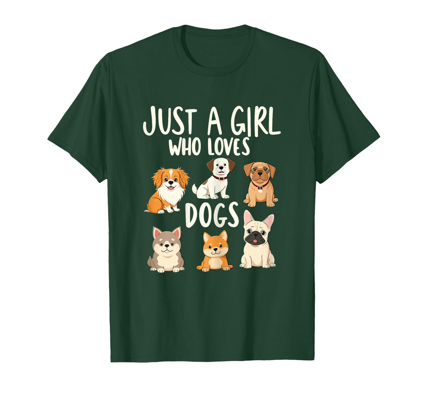 Dog Lover Just a Girl who Loves Dogs T-Shirt