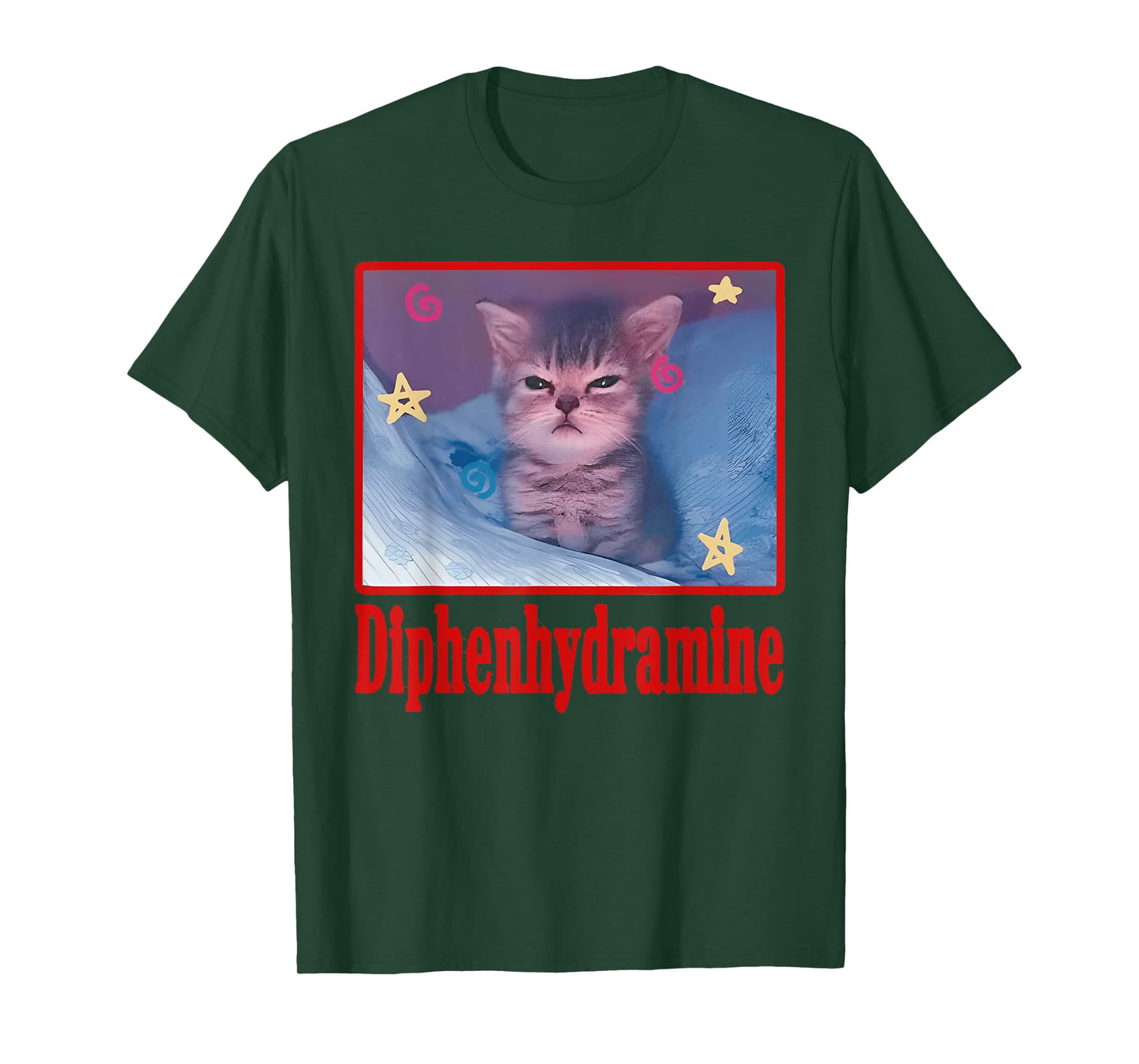 Meme Diphenhydramine Cat Cute Cat Sleep T-Shirt