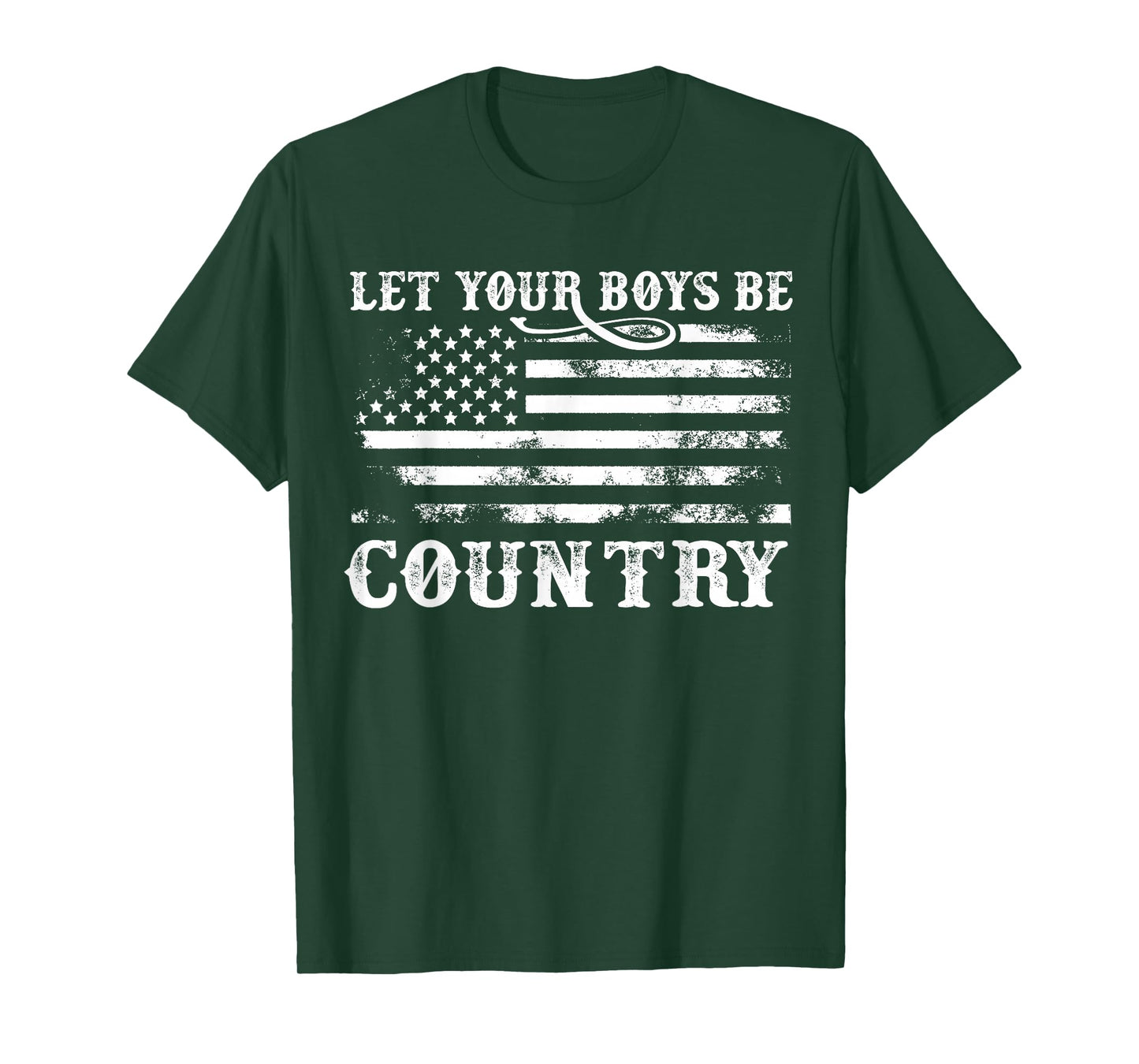 Vintage Let Your Boys Be Country Flag USA Country Music T-Shirt