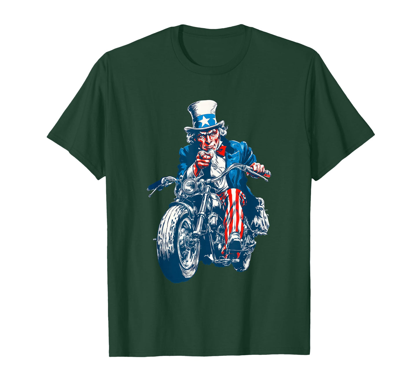 Cool Biker Sam with Motorcycle for Bikes Lovers T-Shirt