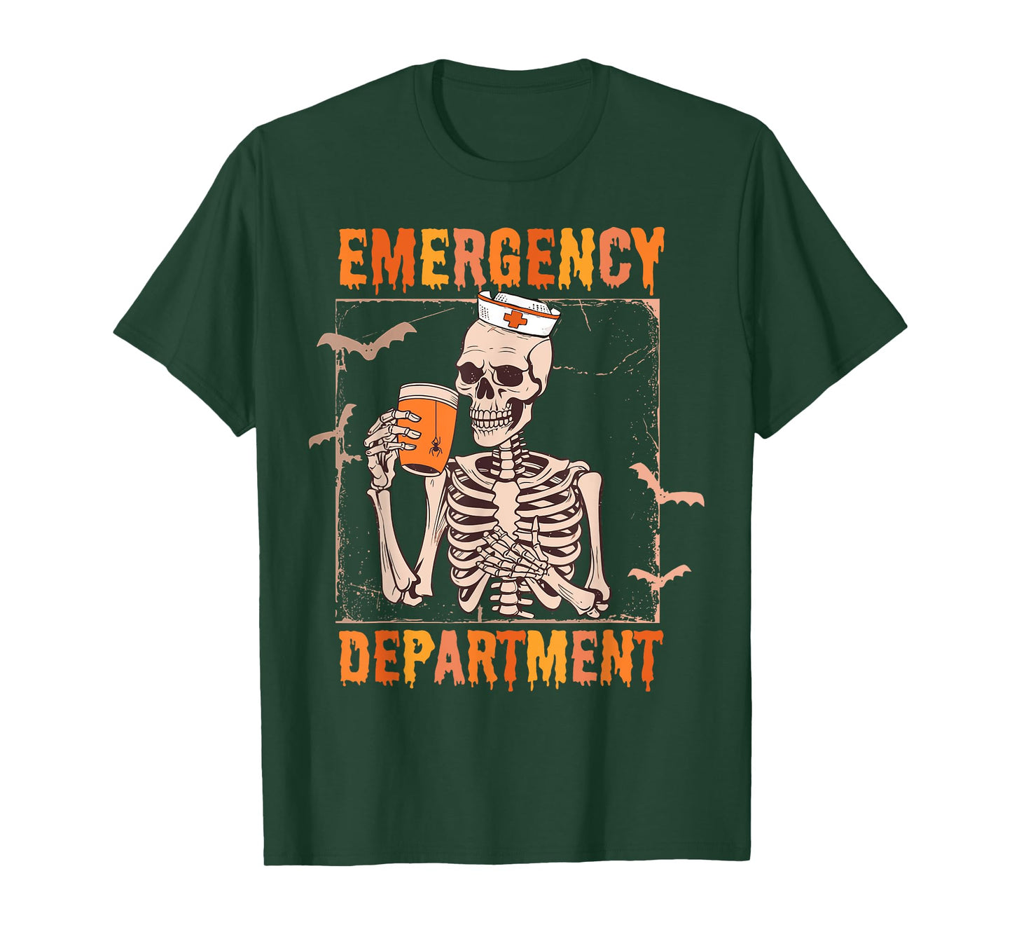 Emergency Department Halloween Nurse Emergency Room 2 Sided T-Shirt