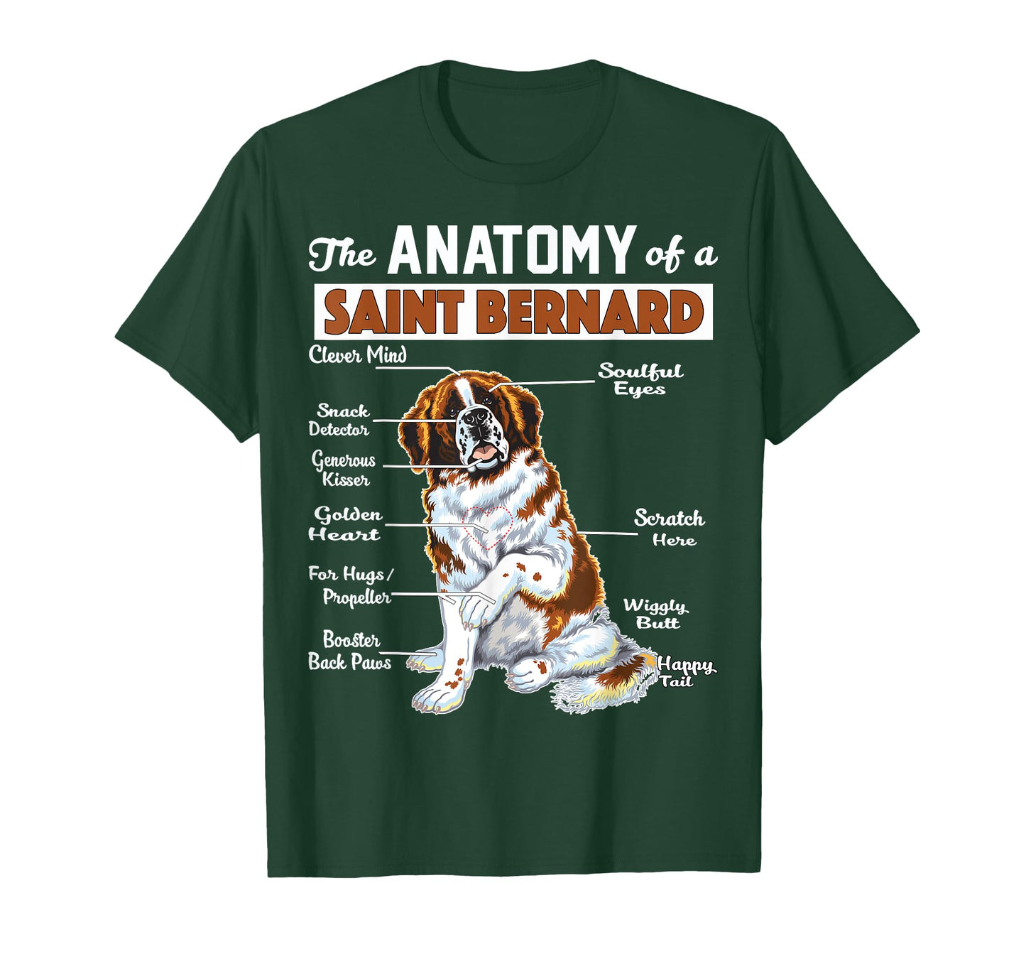 The Anatomy of a Saint Bernard - Funny shirt T-Shirt