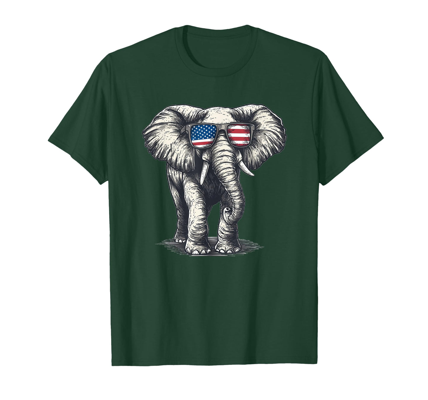 American Elephant with a Cool Sunglasses Vibe T-Shirt