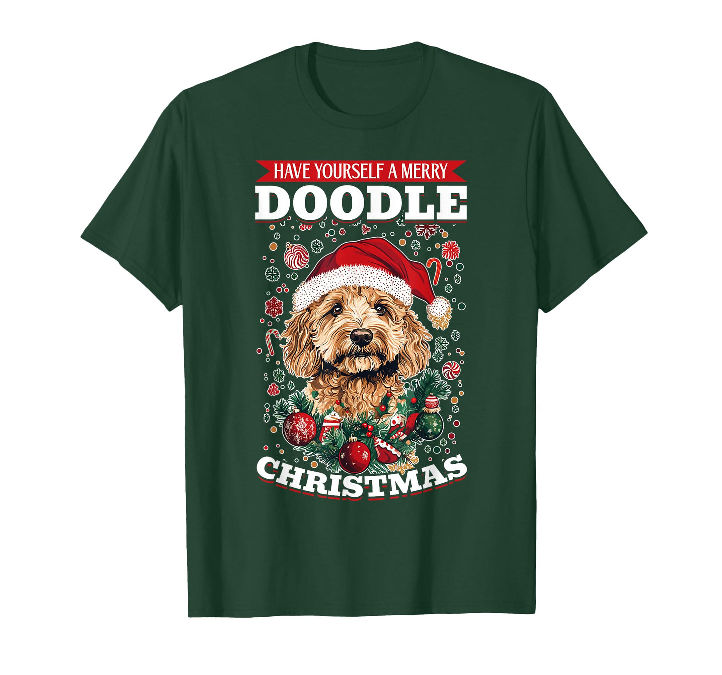 Goldendoodle Christmas Dog Breed Have Yourself a Merry T-Shirt