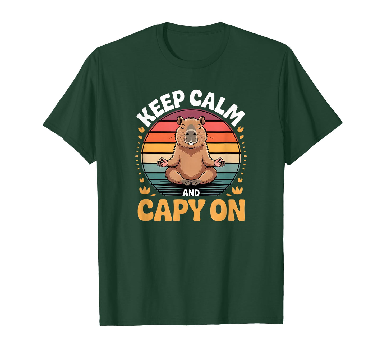 Vintage Capybara Clothing - Keep Calm and Capy On T-Shirt