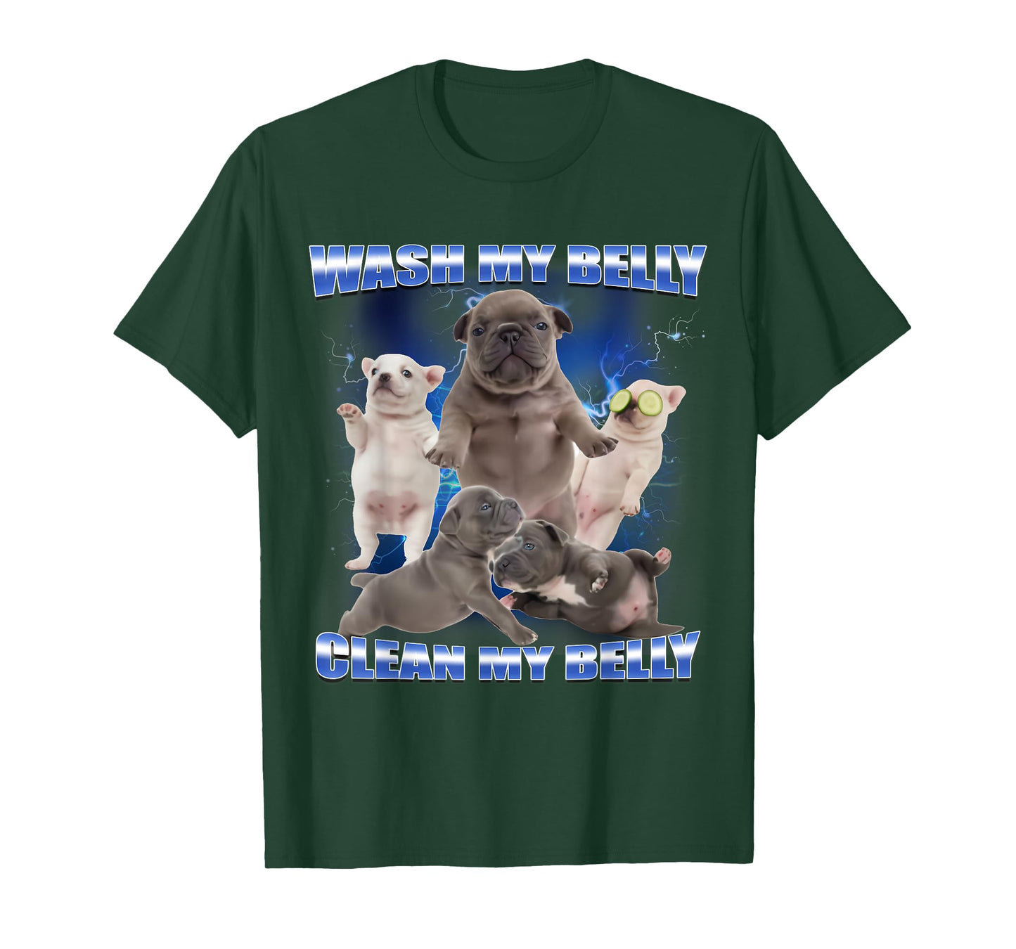 Pibble Dog Wash Clean My Belly Funny Meme T-Shirt