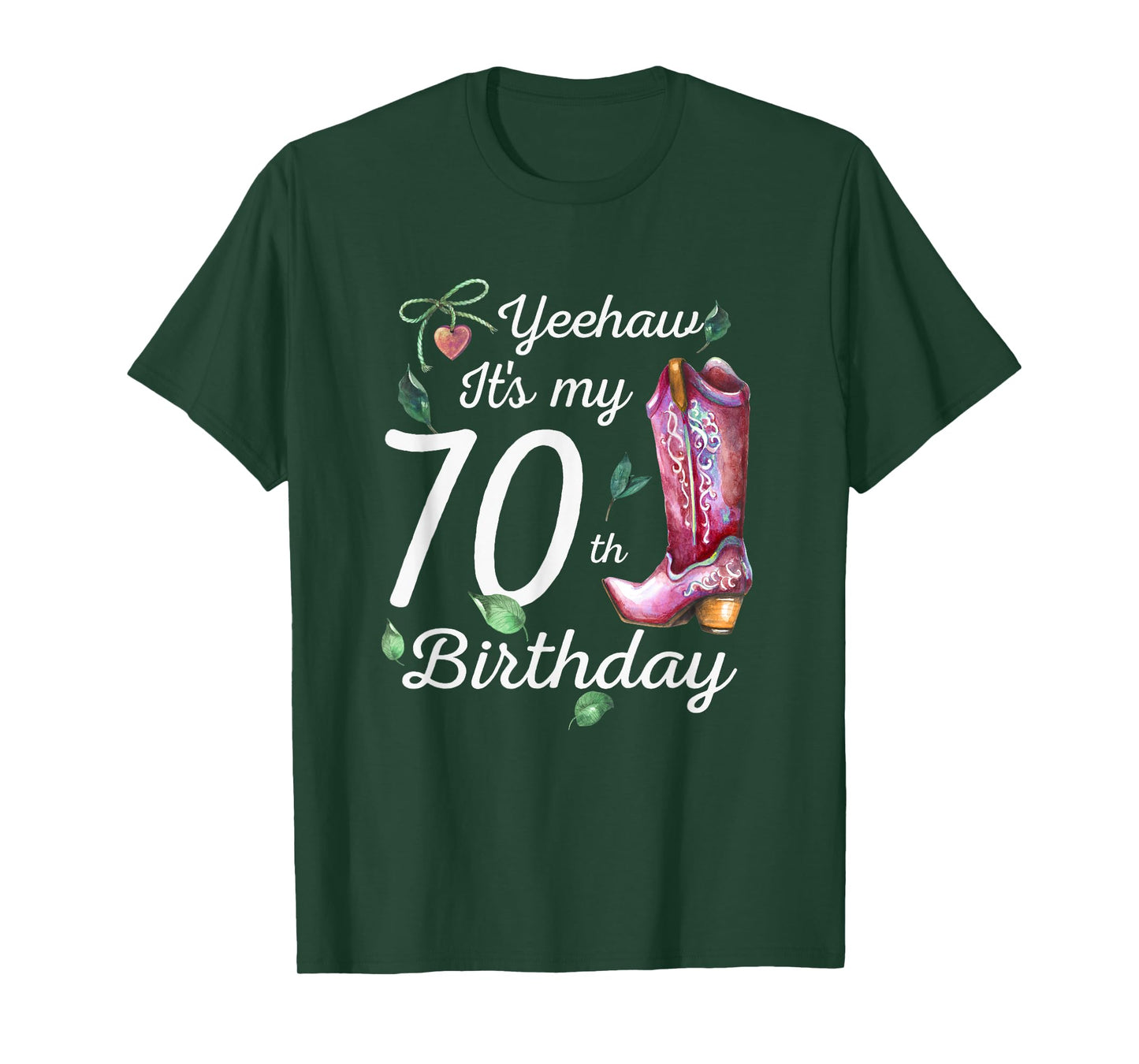 Yeehaw Its My 70th Birthday 70 Year Old Gift Country Cowgirl T-Shirt