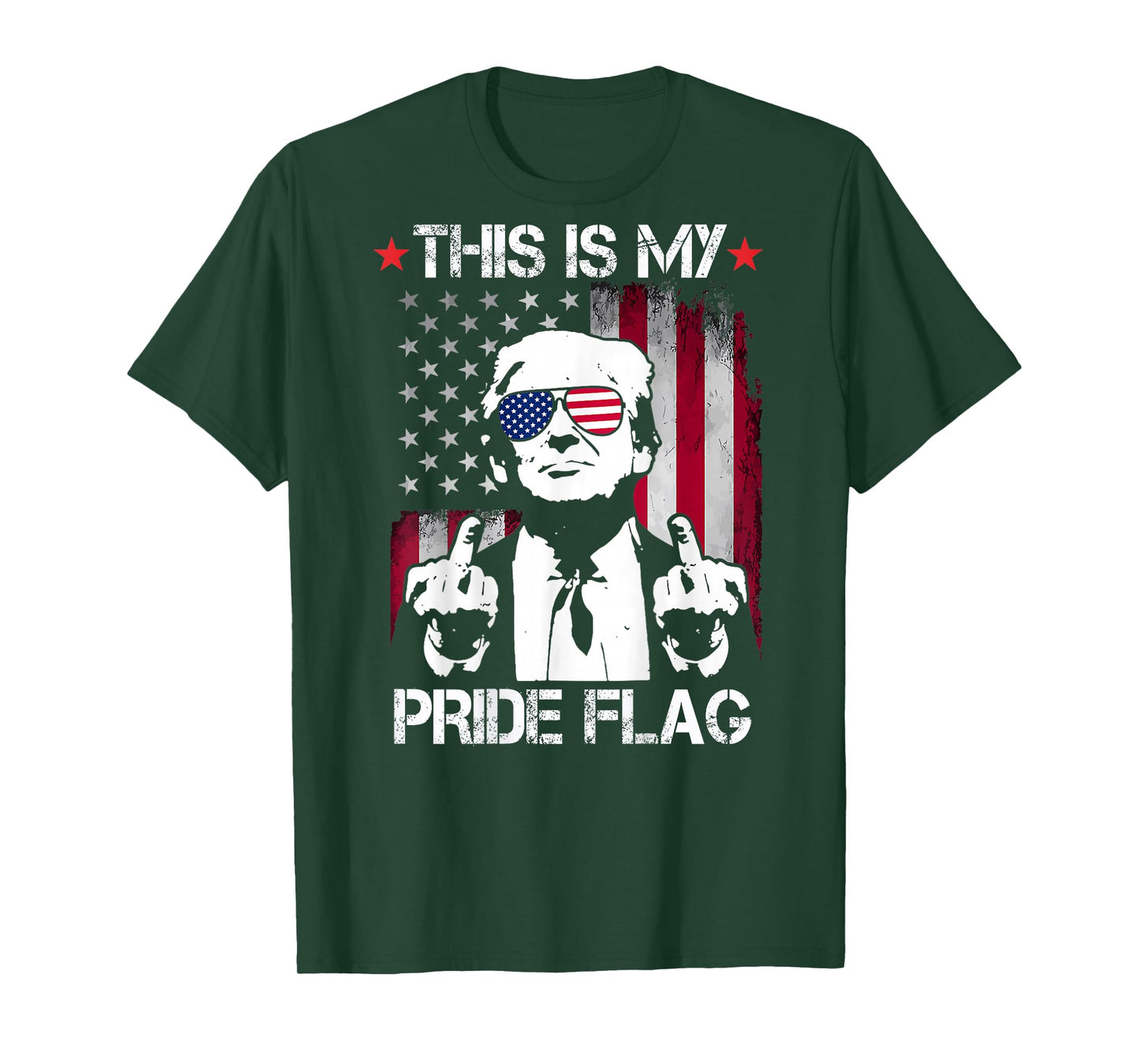 This Is My Pride Flag USA American 4th Of July On Back T-Shirt