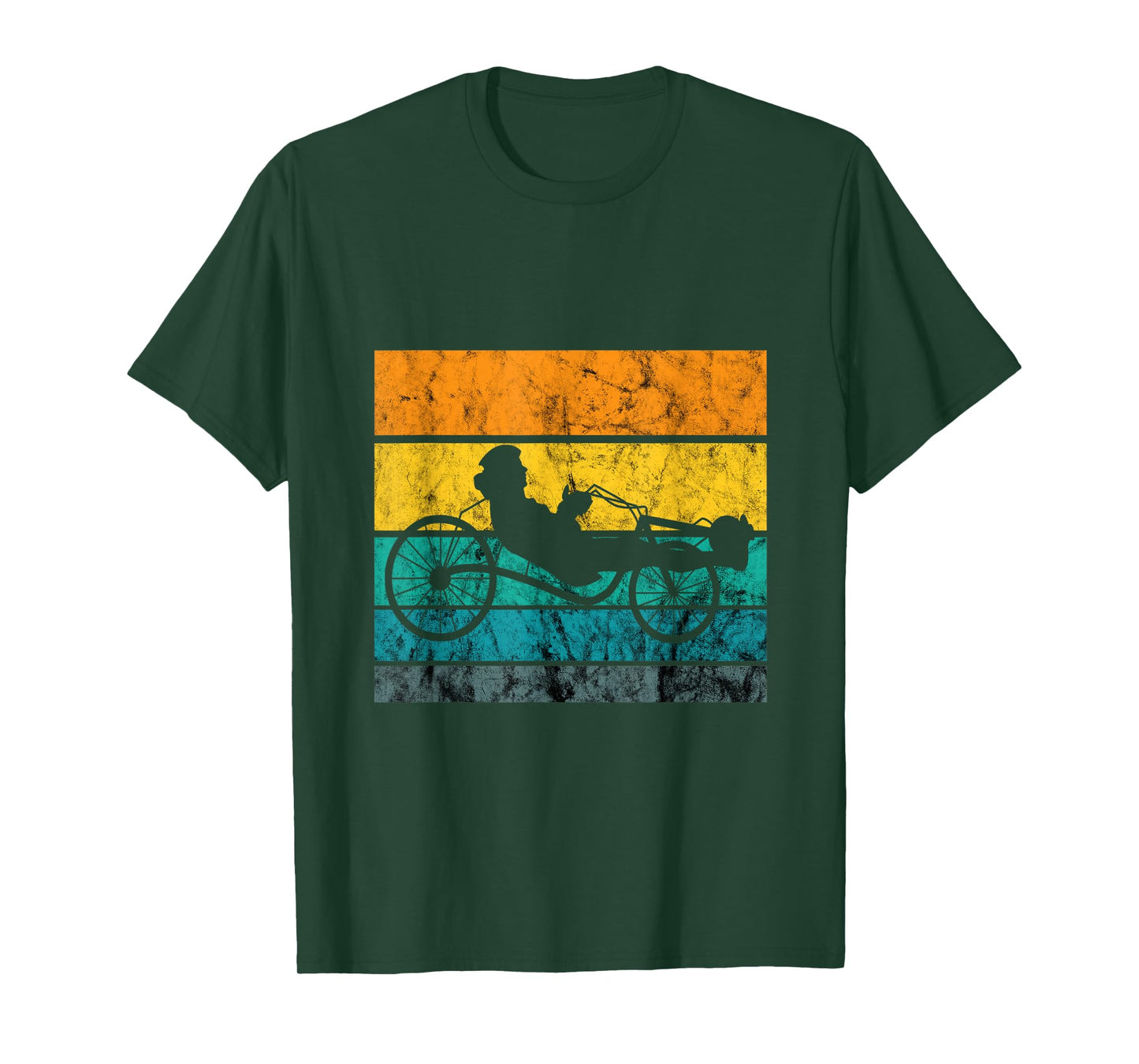 Recumbent Trike Cyclist Vintage Retro Triker Recumbent Bike T-Shirt