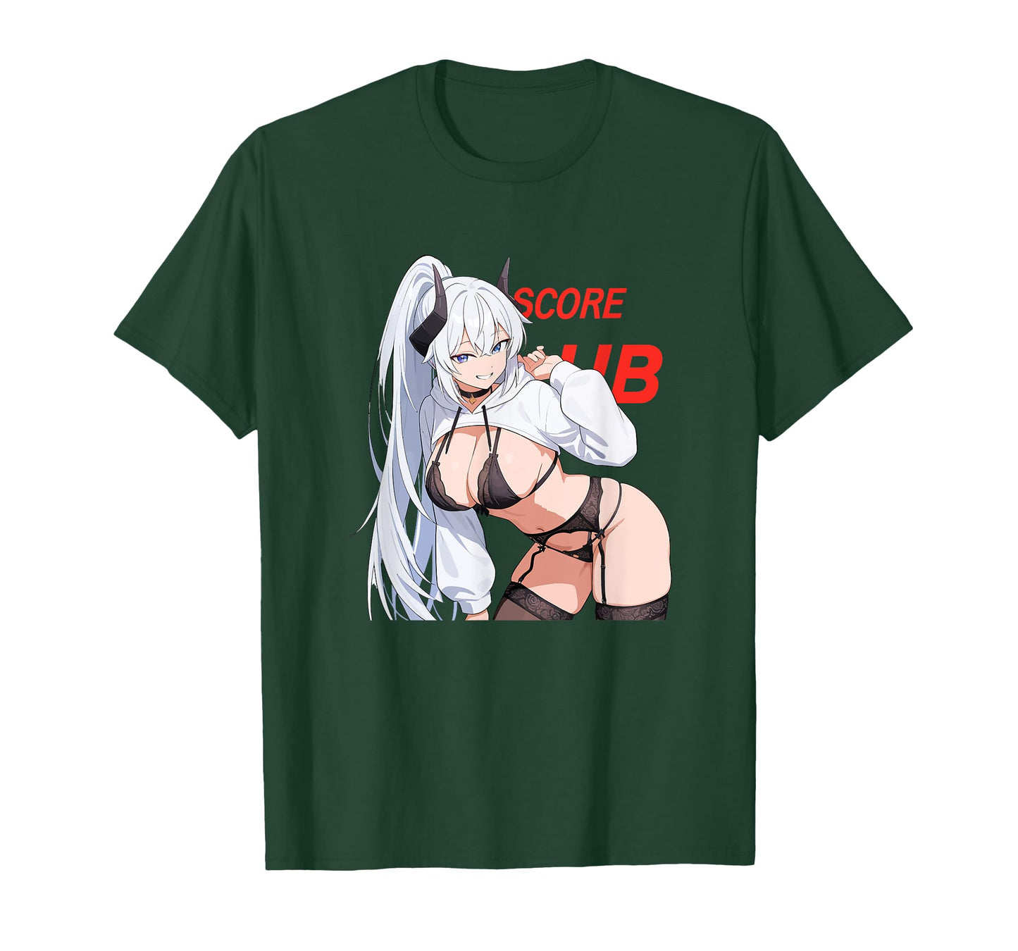 Waifu Sexy Anime Girl Horns Japanese Manga Style T-Shirt