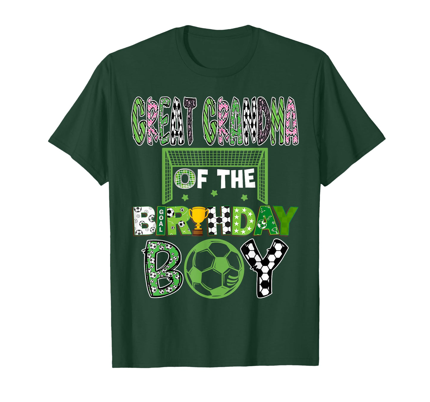 Great Grandma Of The Birthday Boy Soccer Player Birthday T-Shirt