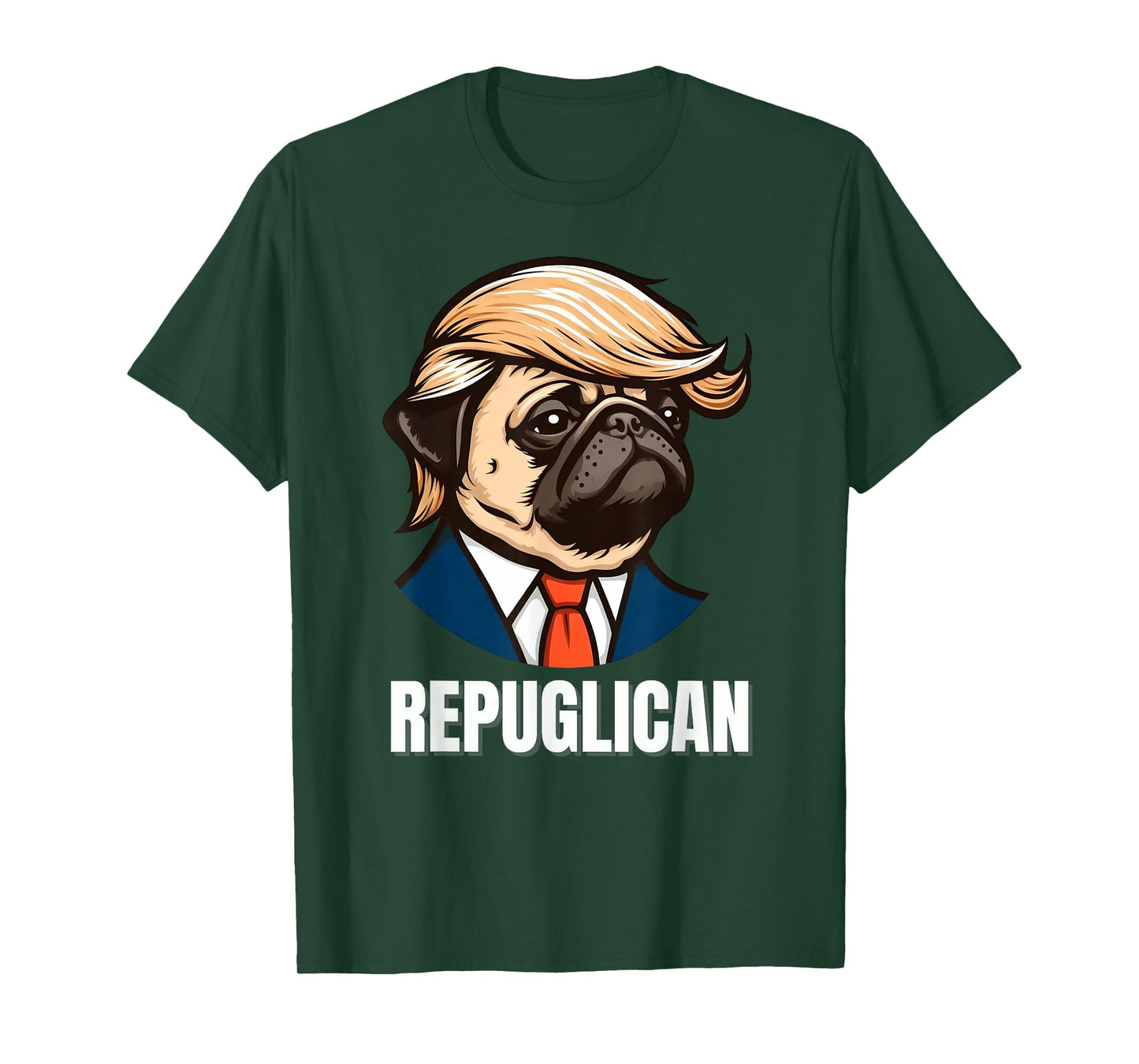 Funny Republican Pug Political Dog Repuglican Men Women T-Shirt