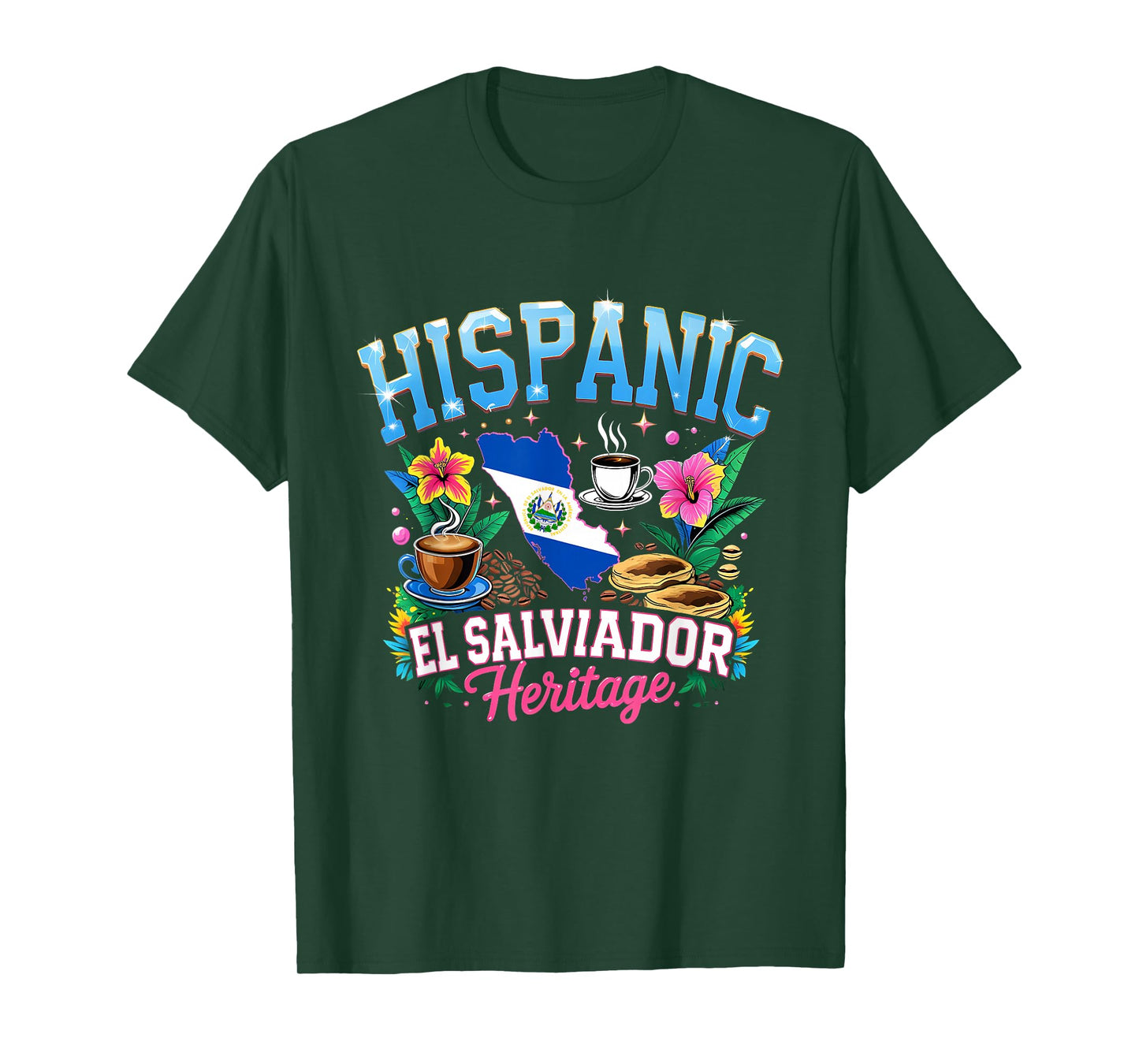 El Salvador Heritage Pride Hispanic Roots T-Shirt
