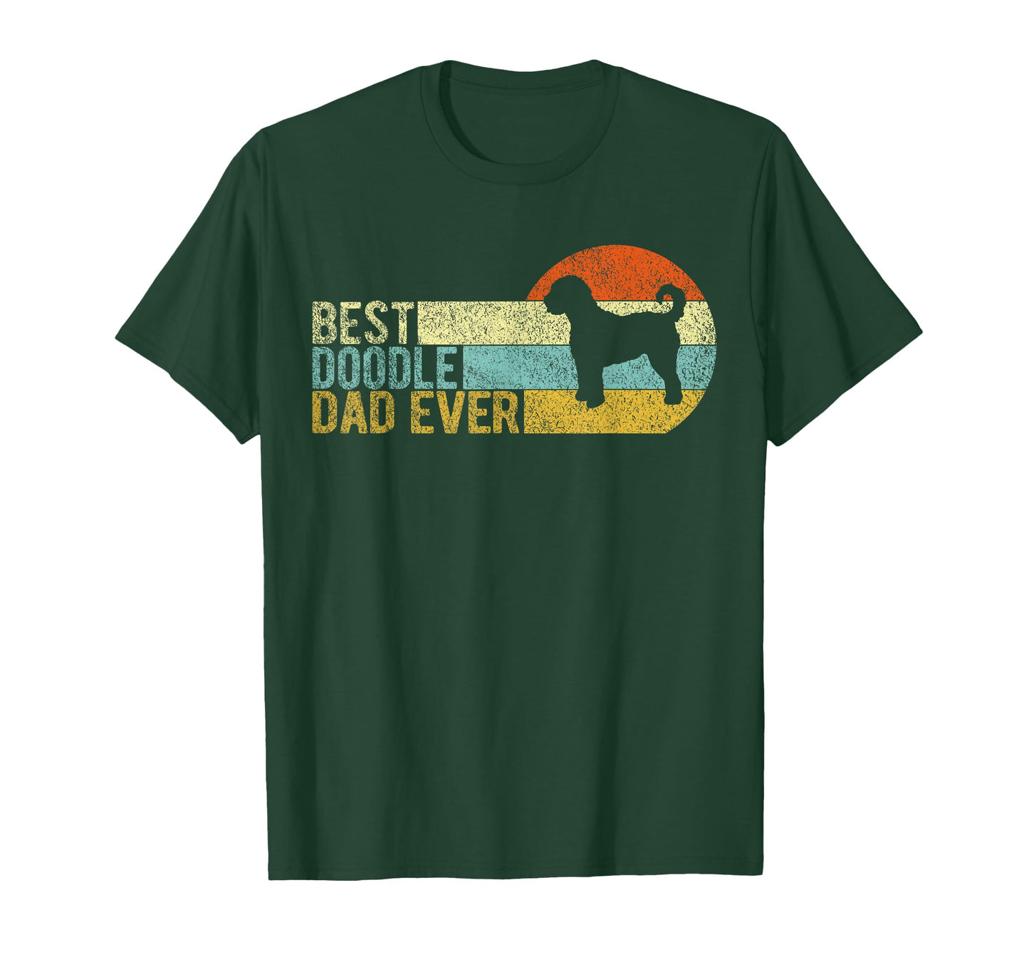 Best Doodle Dad Ever Retro Vintage Goldendoodle T-Shirt