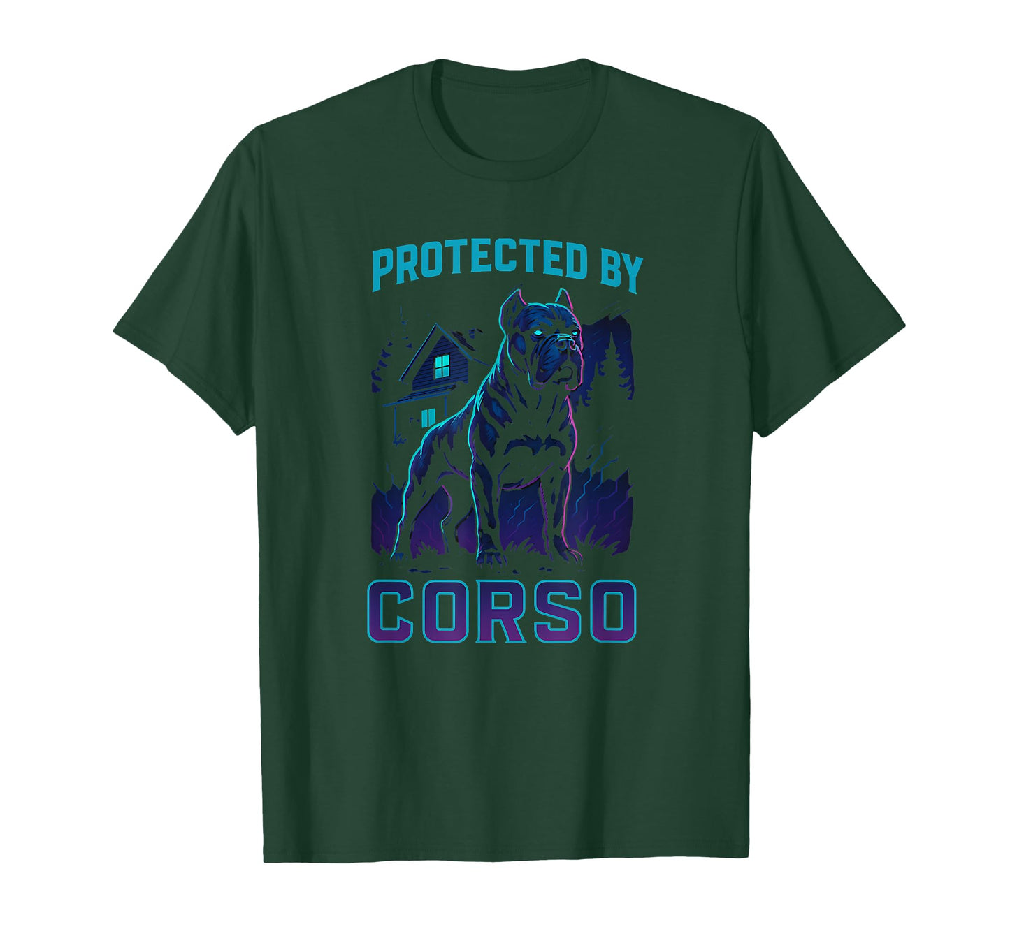 Protected by Cane Corso Cyberpunk T-Shirt