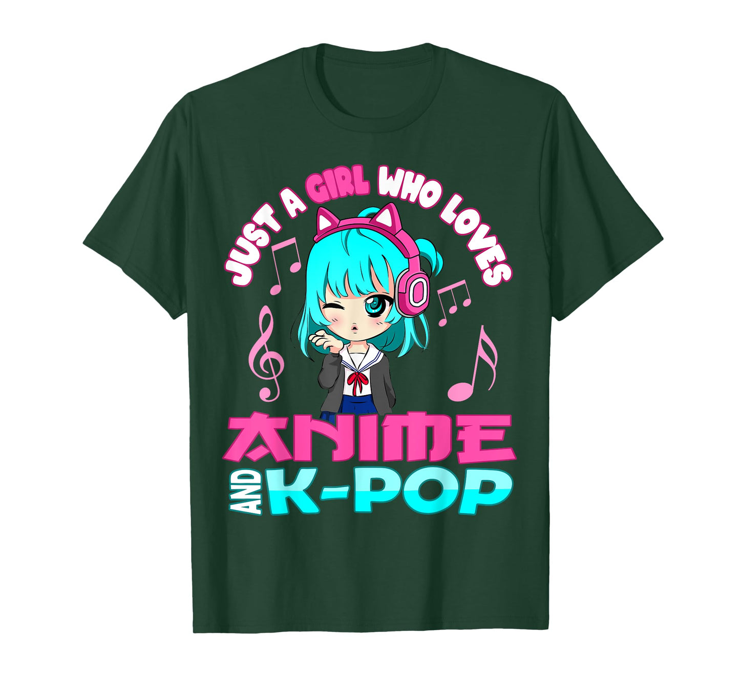Anime and K-Pop Musik Manga Kawaii Chibi Merch KPOP Otaku T-Shirt