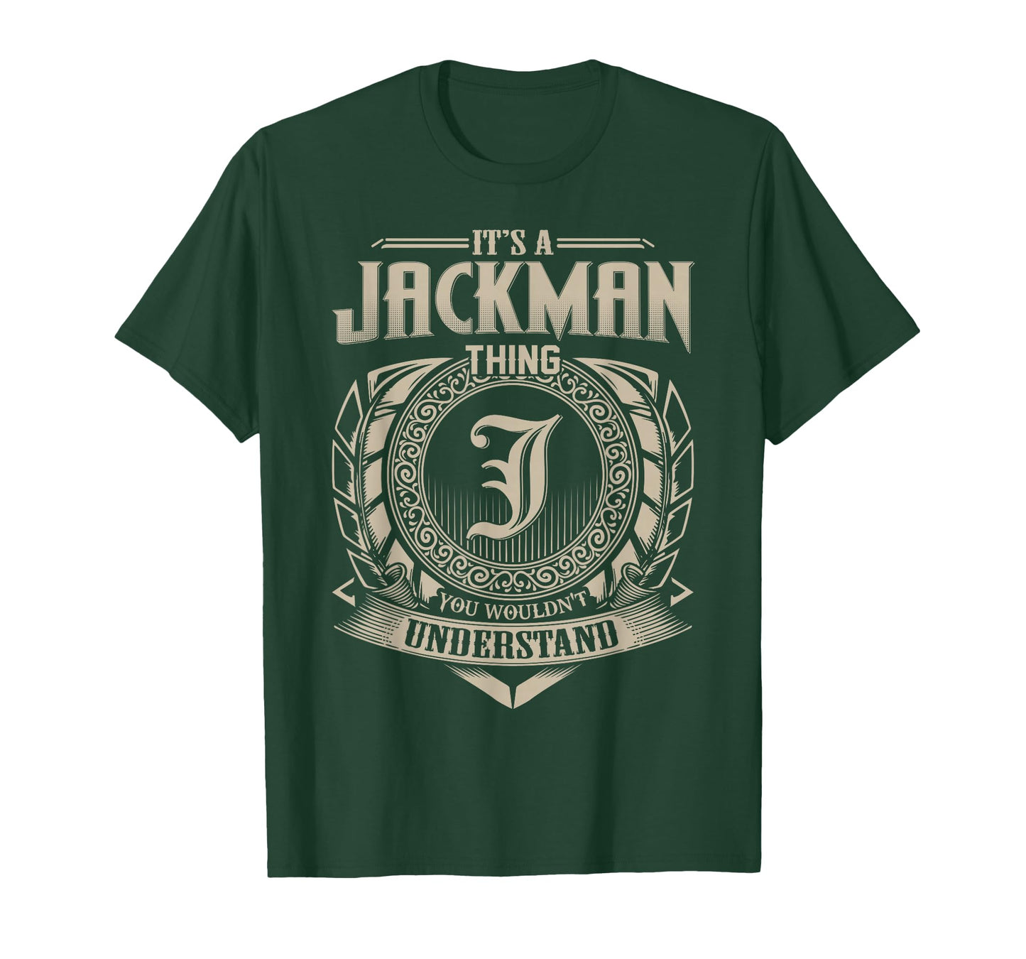 Vintage Classic JACKMAN Family Tee Apparels Unisex-Adults Black Small Crew Neck Short Sleeve T-Shirt