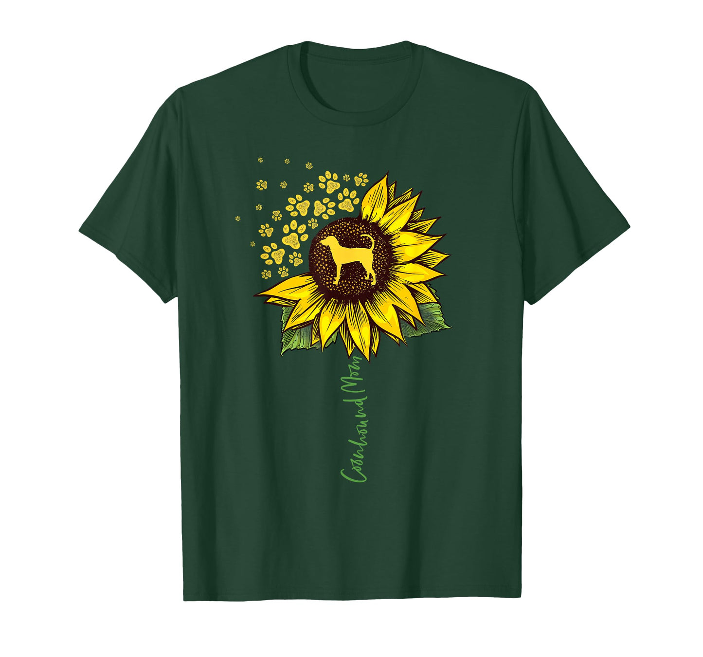 Coonhound Mom Sunflower Redbone Coonhound Gifts Dog Mom Mama T-Shirt