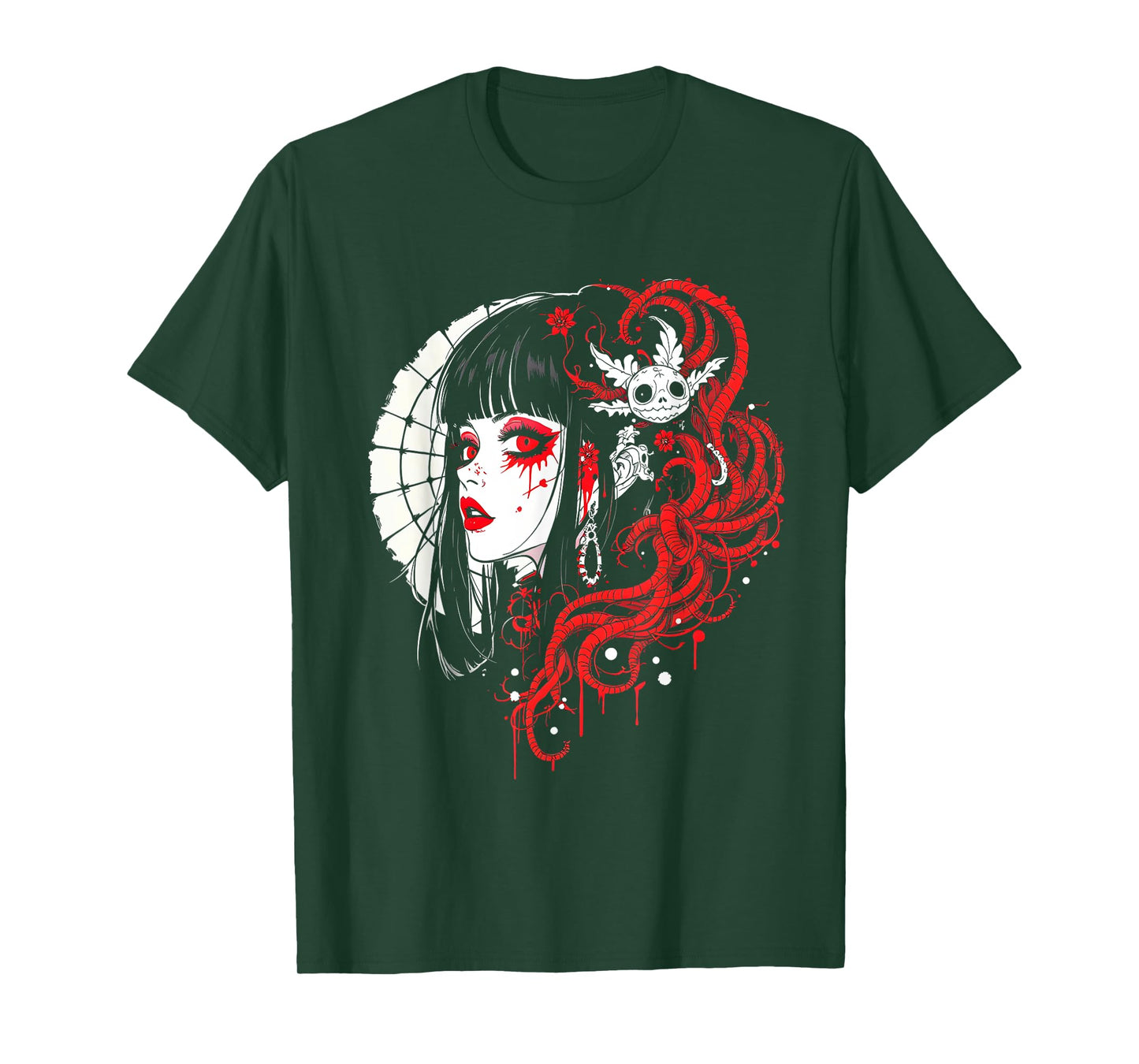 Horror Anime Manga Tee I Gothic Outfit I Japanese Chibi Girl T-Shirt