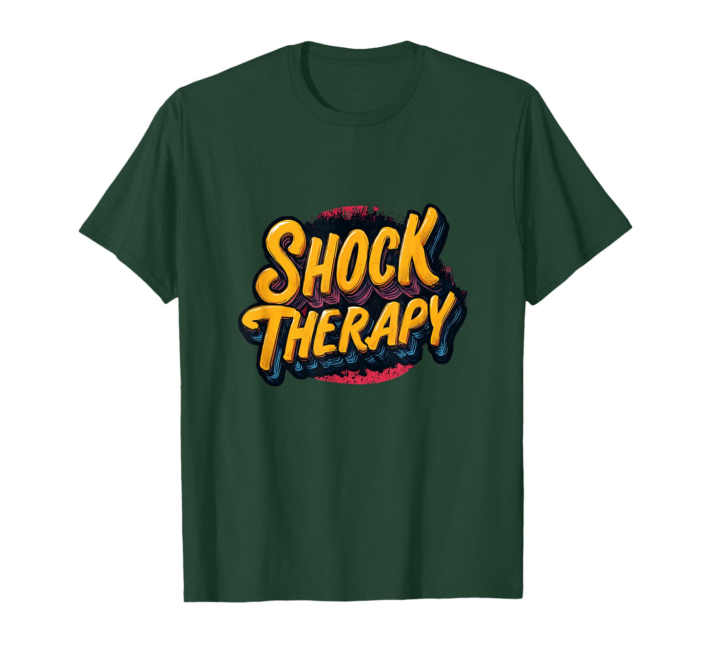 Vibrant and Cool Shock Therapy Emblem T-Shirt