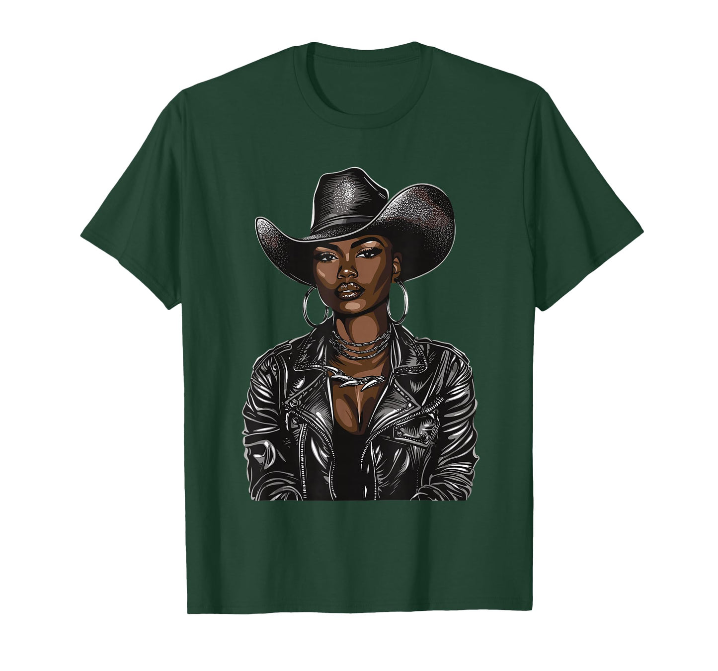 Black African American Cowgirl Western Country Texas Rodeo T-Shirt