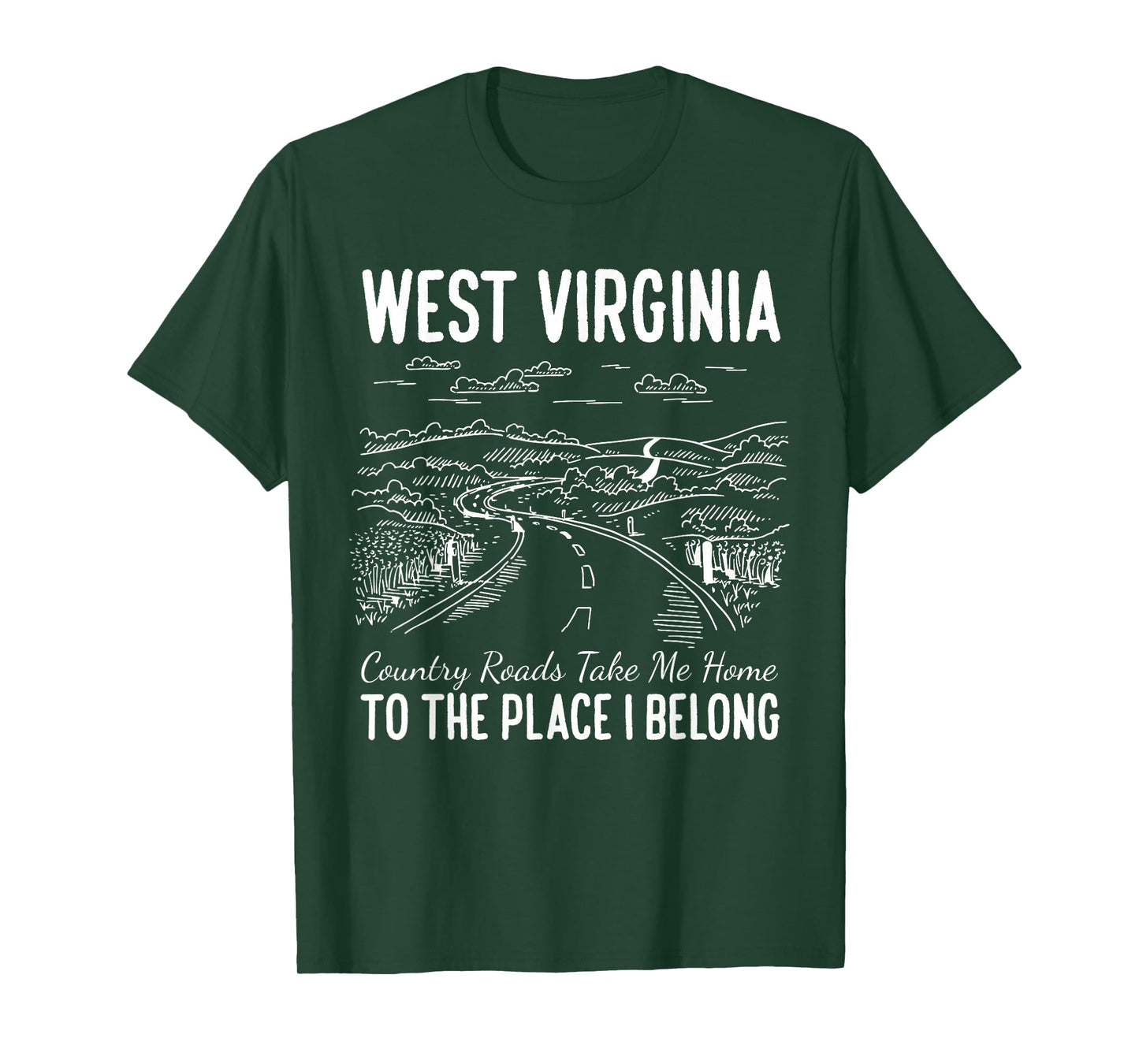 West Virginia Style Heaven West Virginia Mountains Home T-Shirt
