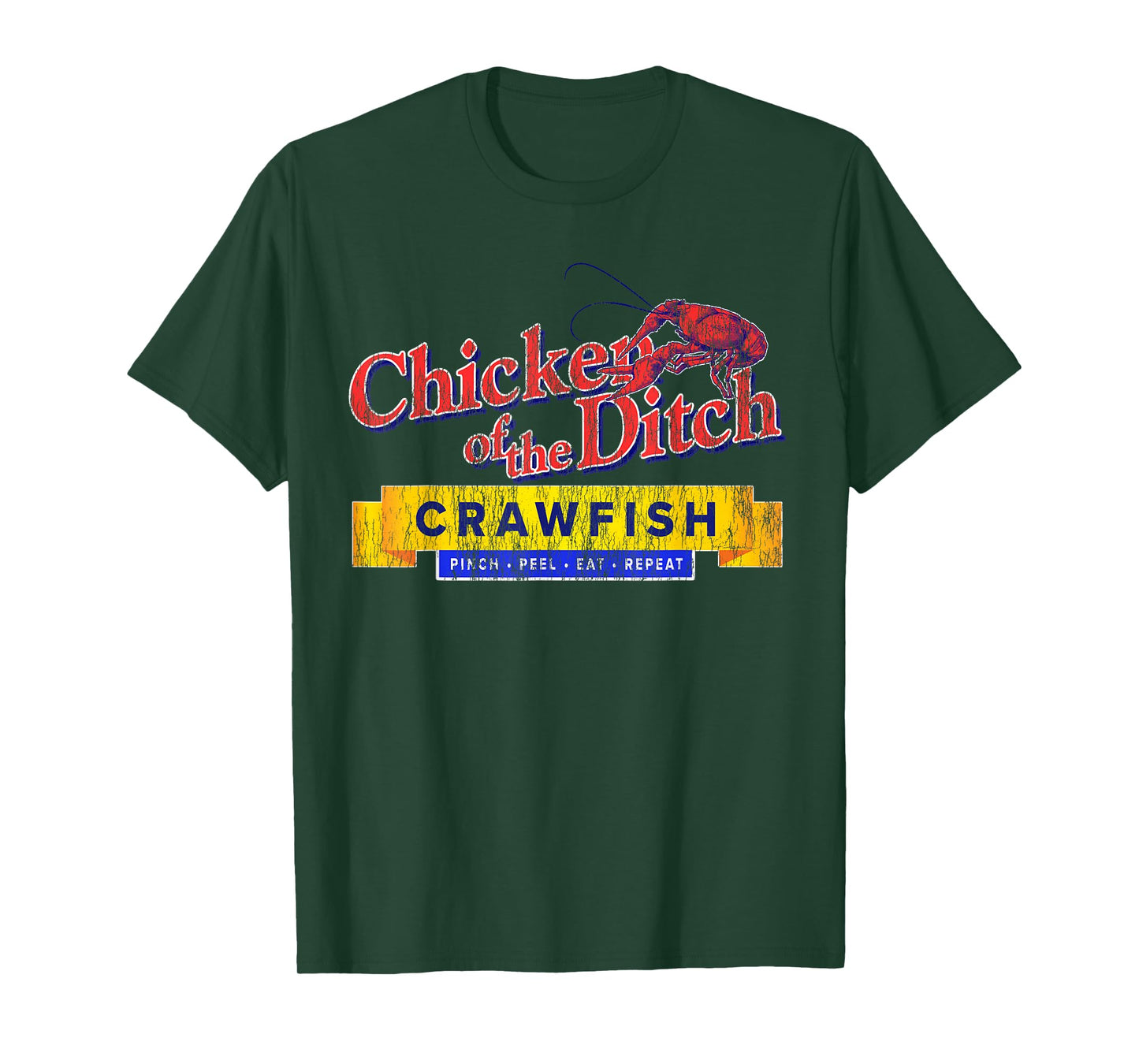 Chicken of The Ditch Crawfish T Shirt Crawfish Boil Shirt T-Shirt