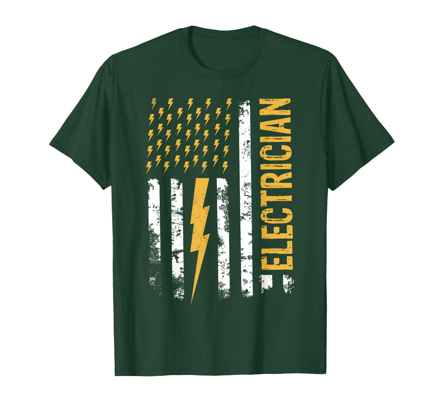 Electrician US Flag Lightning Bolt Tools for Electricians T-Shirt